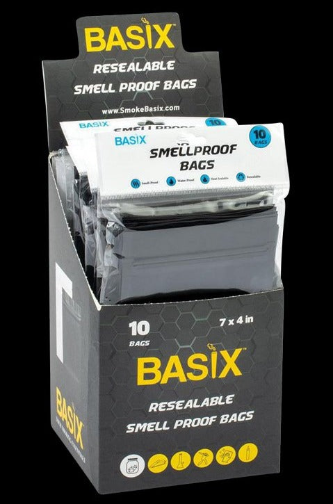 Basix Premium Resealable Smell - Proof Bags - 12 Pack! Get Yours Now!