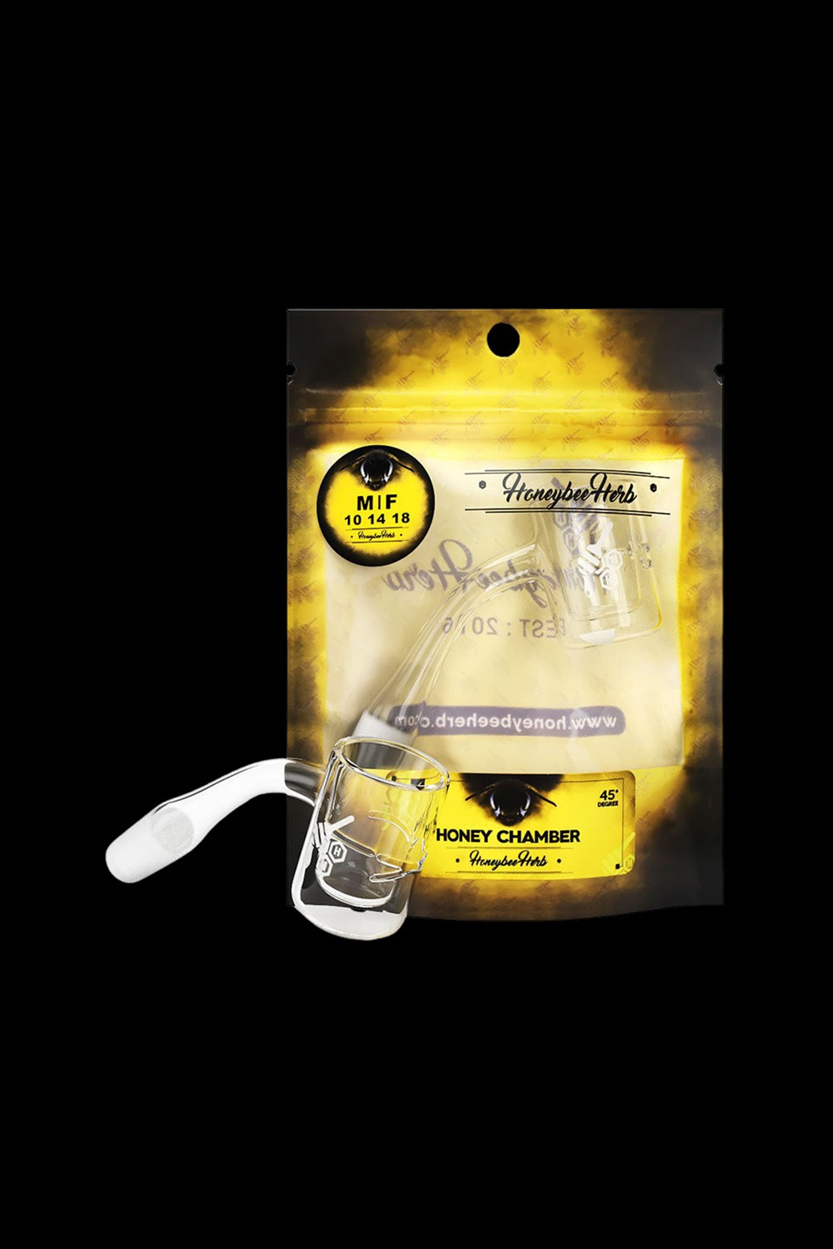 Honeybee Herb's Golden Yellow Line Honey Chamber Quartz Banger