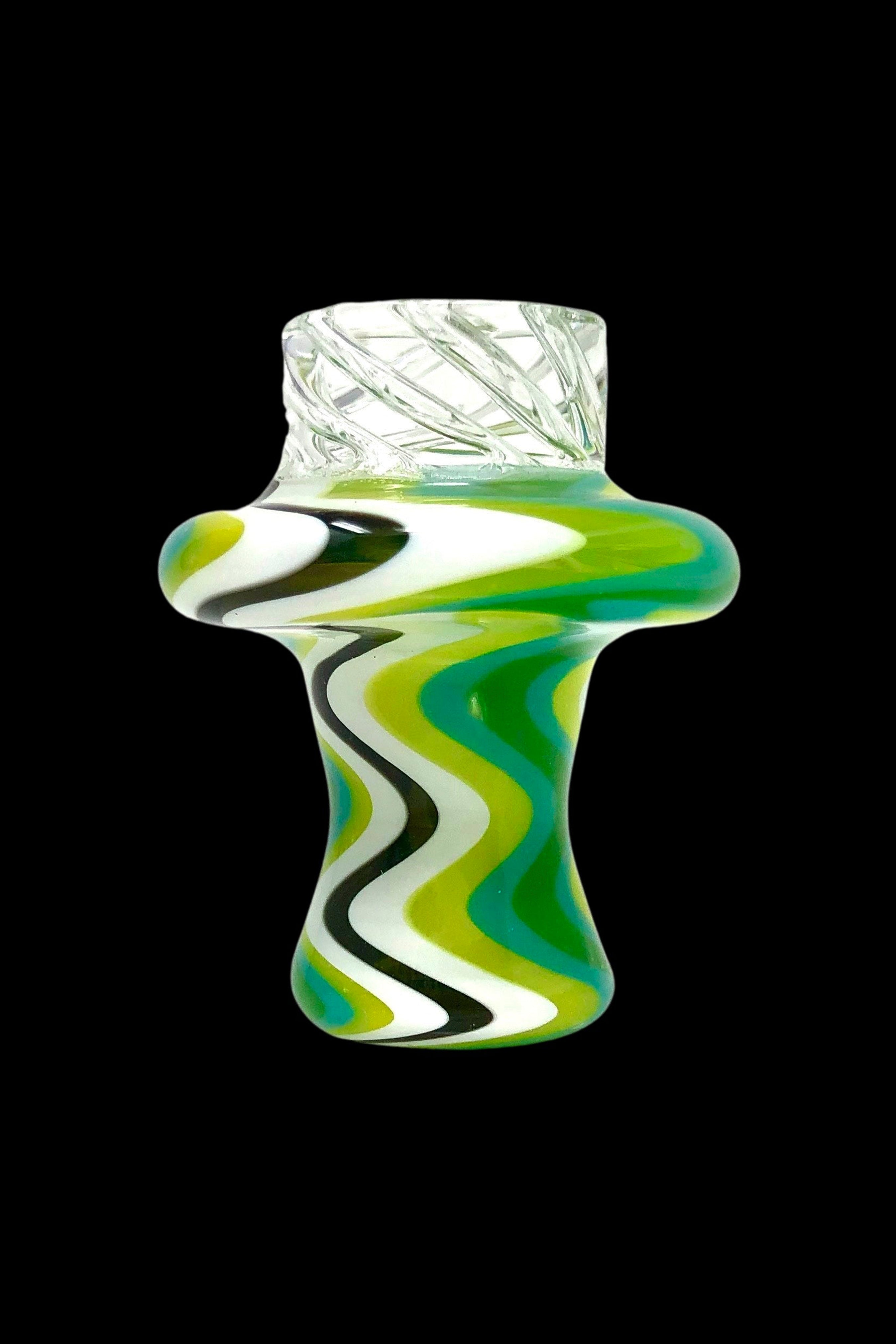 AFM Glass Turbo Reversal Glass Spinner Cap with 2 Pearls - Dabbing Perfection