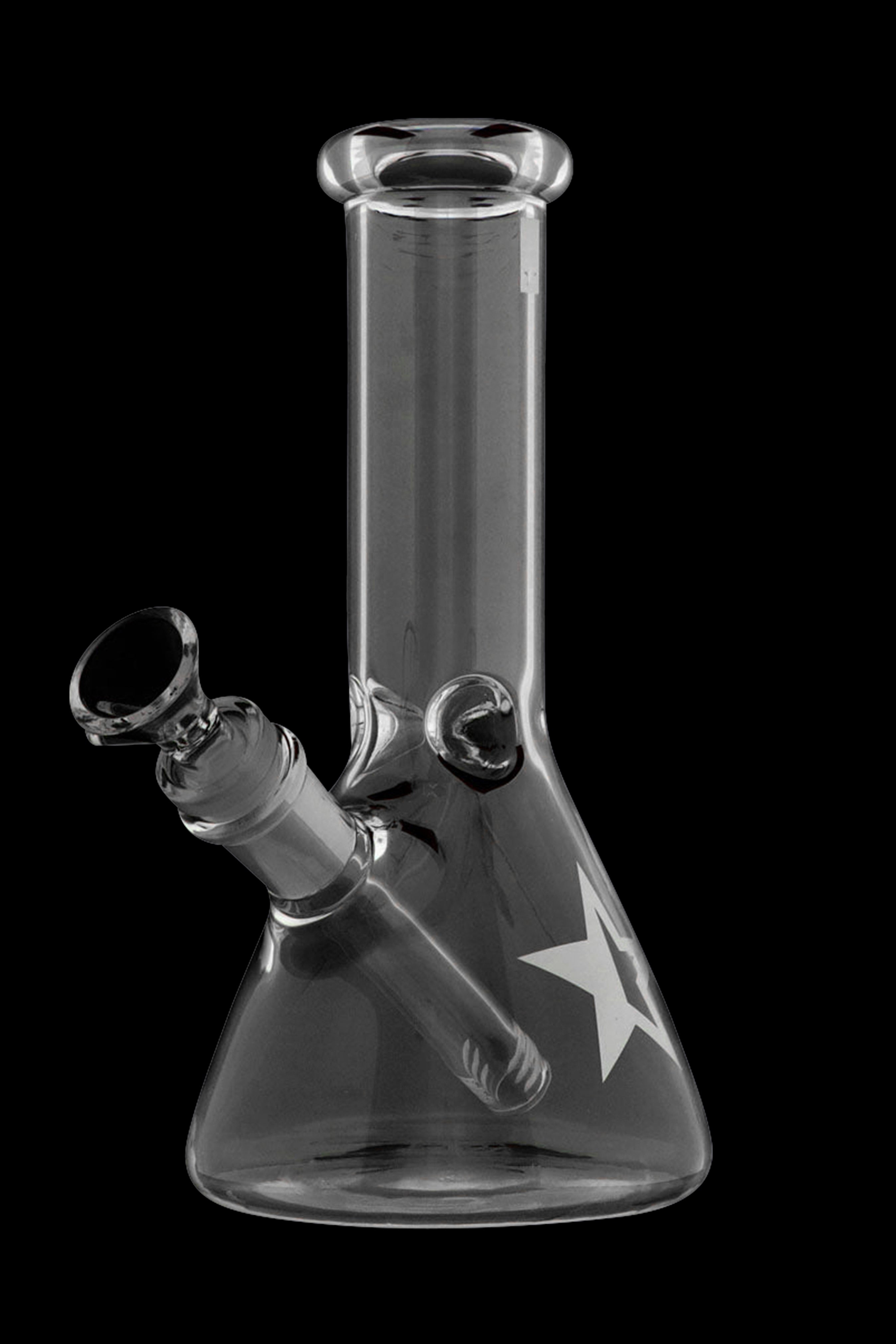 Famous Brandz Fumed Glass Beaker Water Pipe - Compact & Stylish