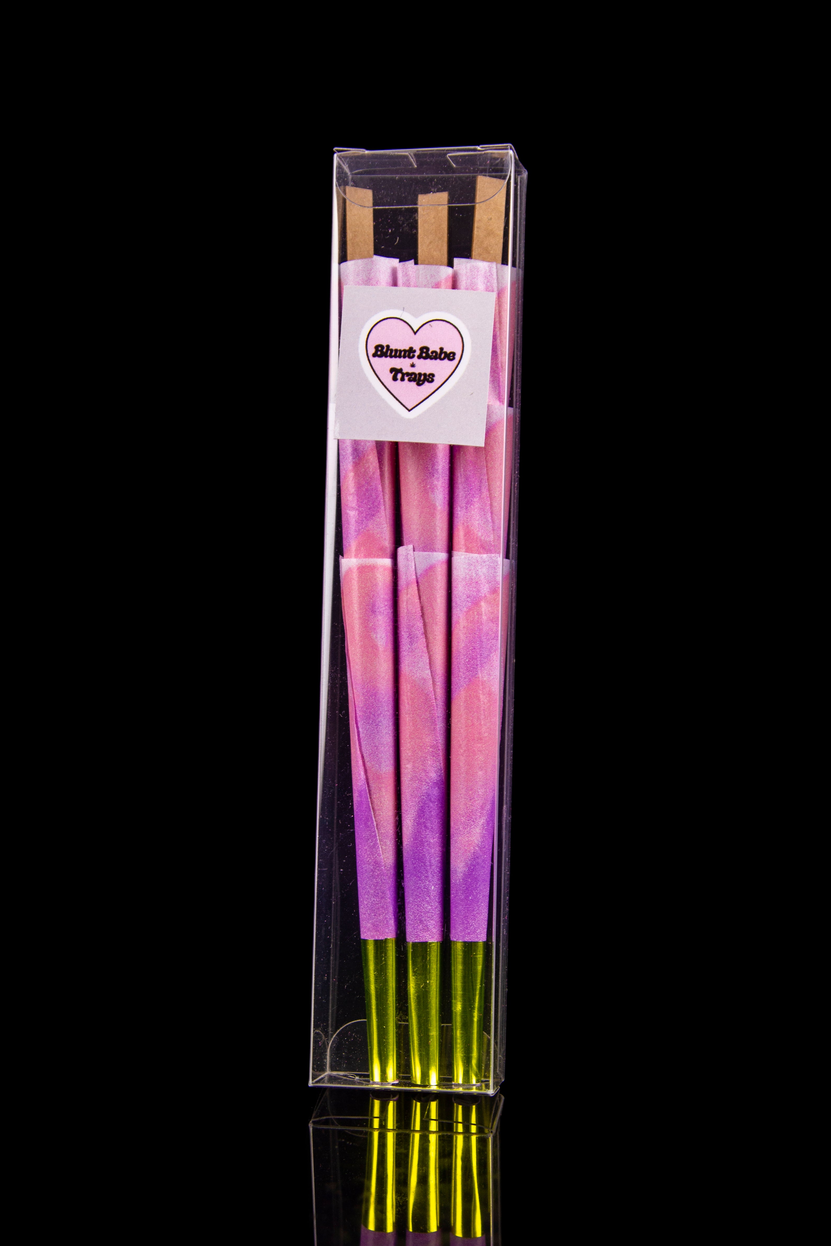 Blunt Babe Trays Pink Tie - Dye Pre - Rolled Cones: Colorful Smoking Delight