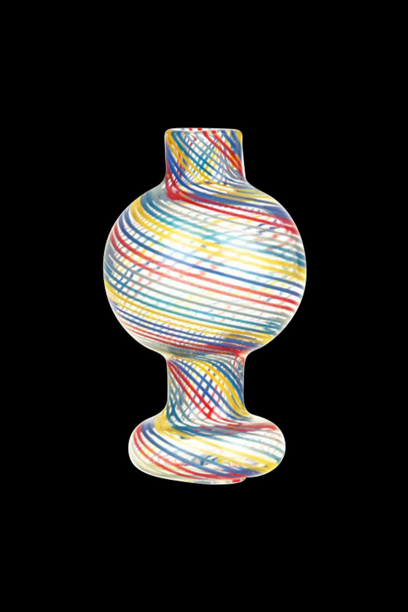 Colorful Pin Striped Glass Ball Carb Cap - Elevate Your Dabbing!