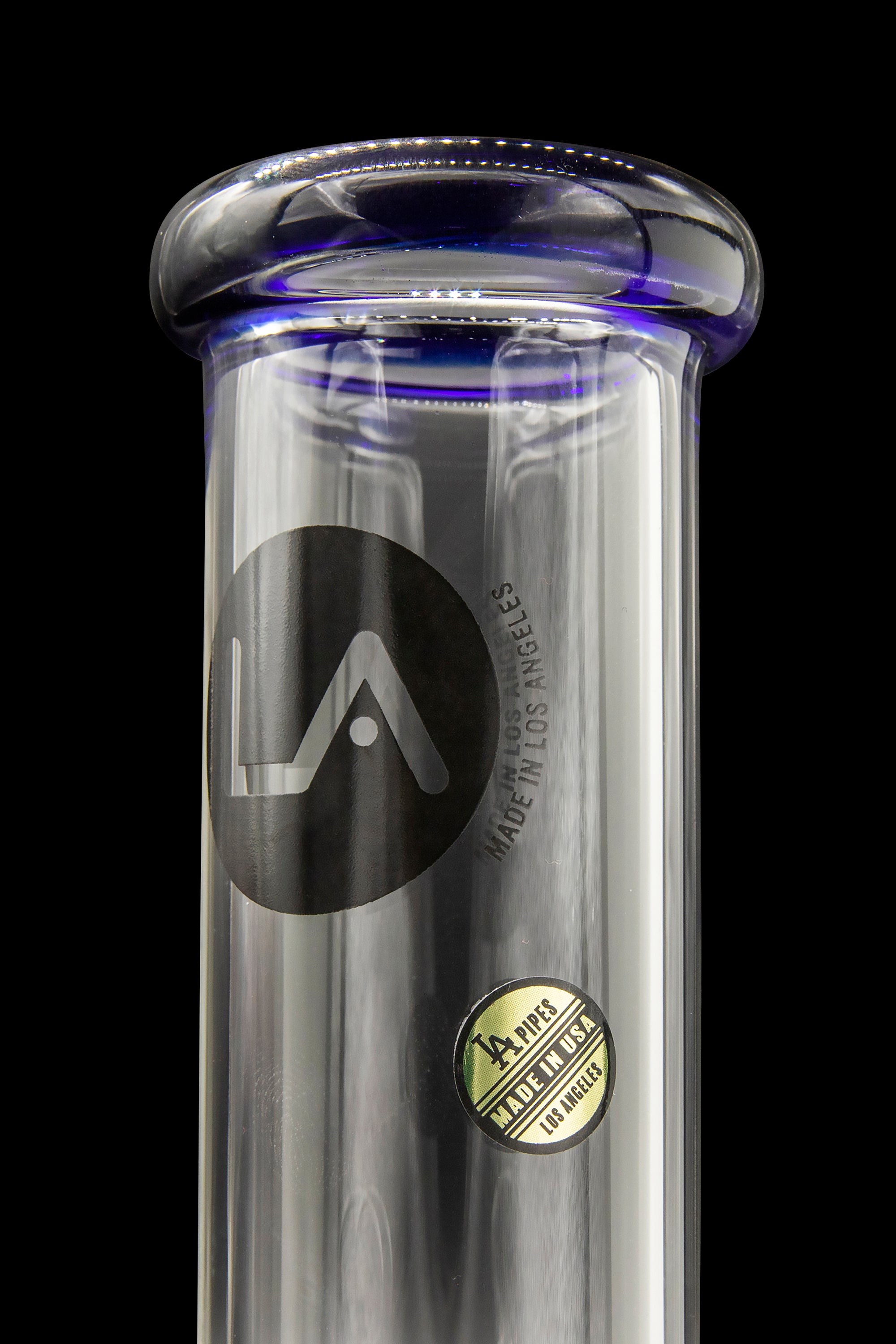 LA Pipes Borosilicate Glass Straight Tube Bong - A Timeless Classic