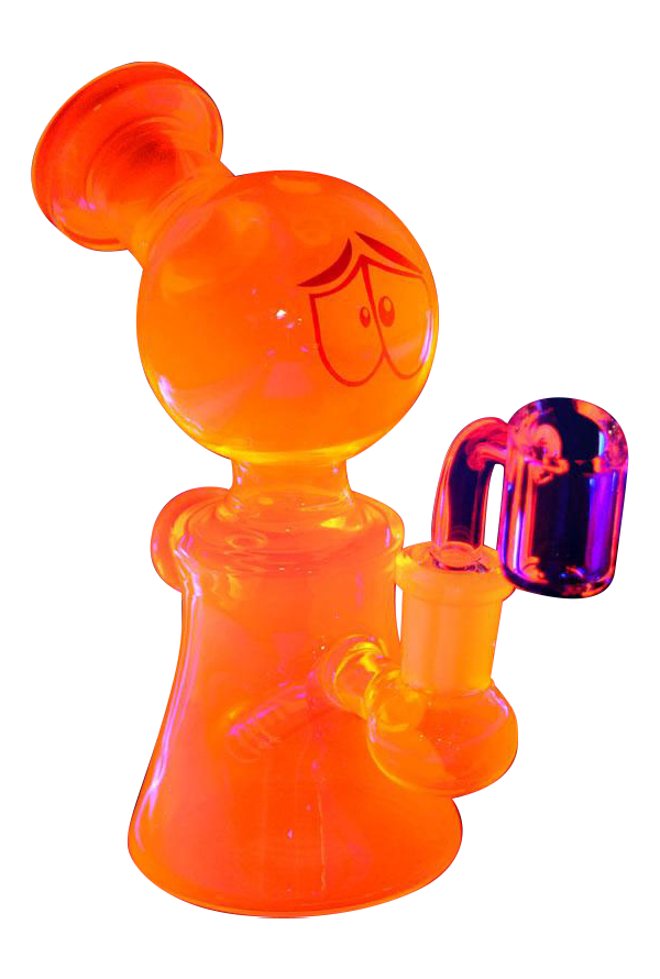 Whimsical Glass Eyes Oil Rig Water Pipe