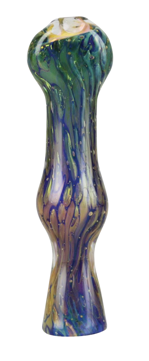 Stunning Double Glass Fumed Chillum Pipe - A Must-Have!
