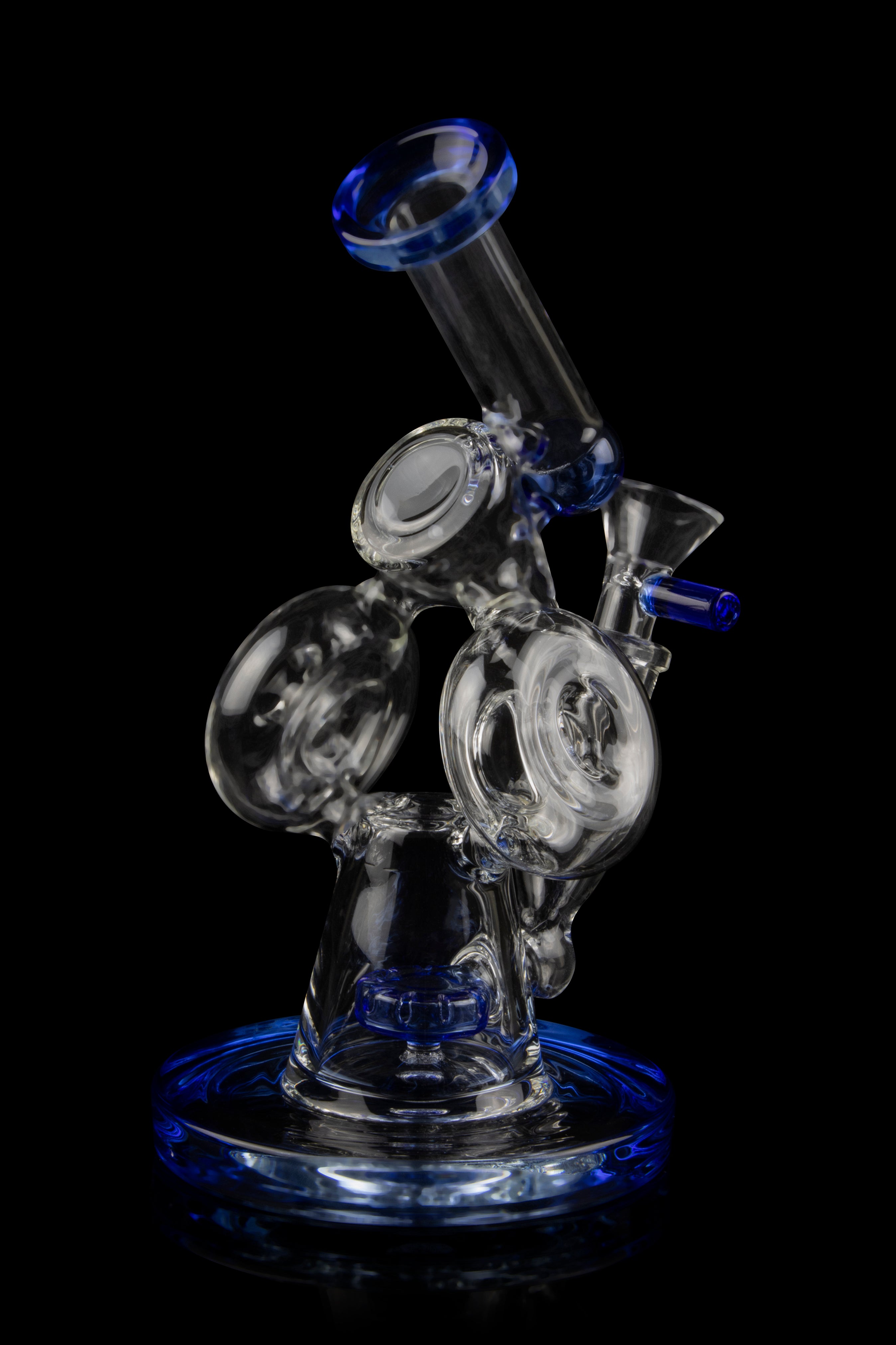 Valiant Hourglass Base Bent Neck Water Pipe - Stylish Smoking Companion
