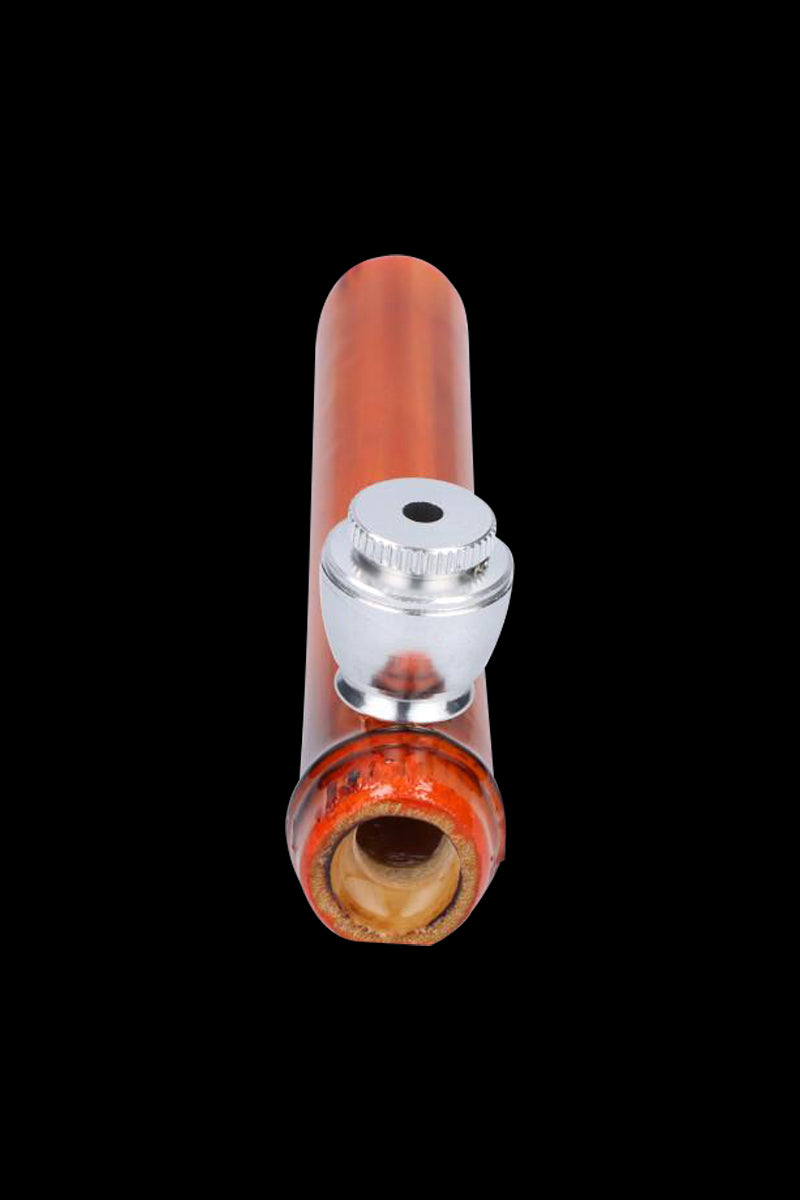 Elegant Bamboo Steamroller Pipe with Capped Herb Bowl