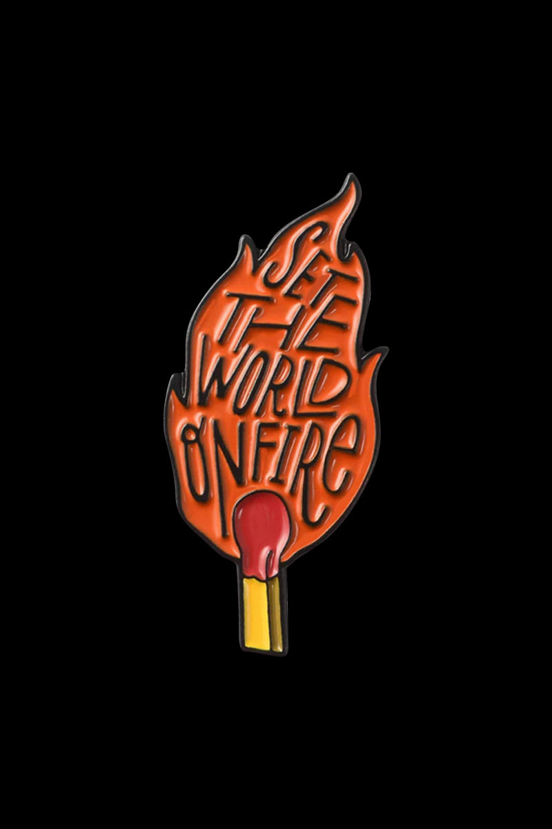 Fiery Burning Match Enamel Pin - Ignite Your Style!