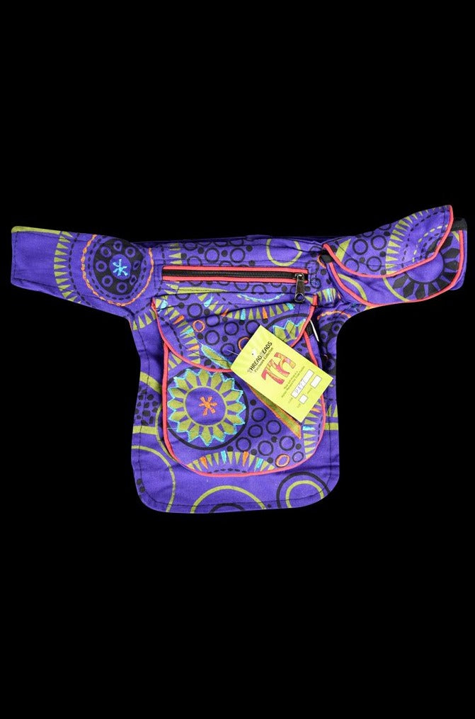 Eye-Catching Multi-Pocket Circle Pattern Hip Pack