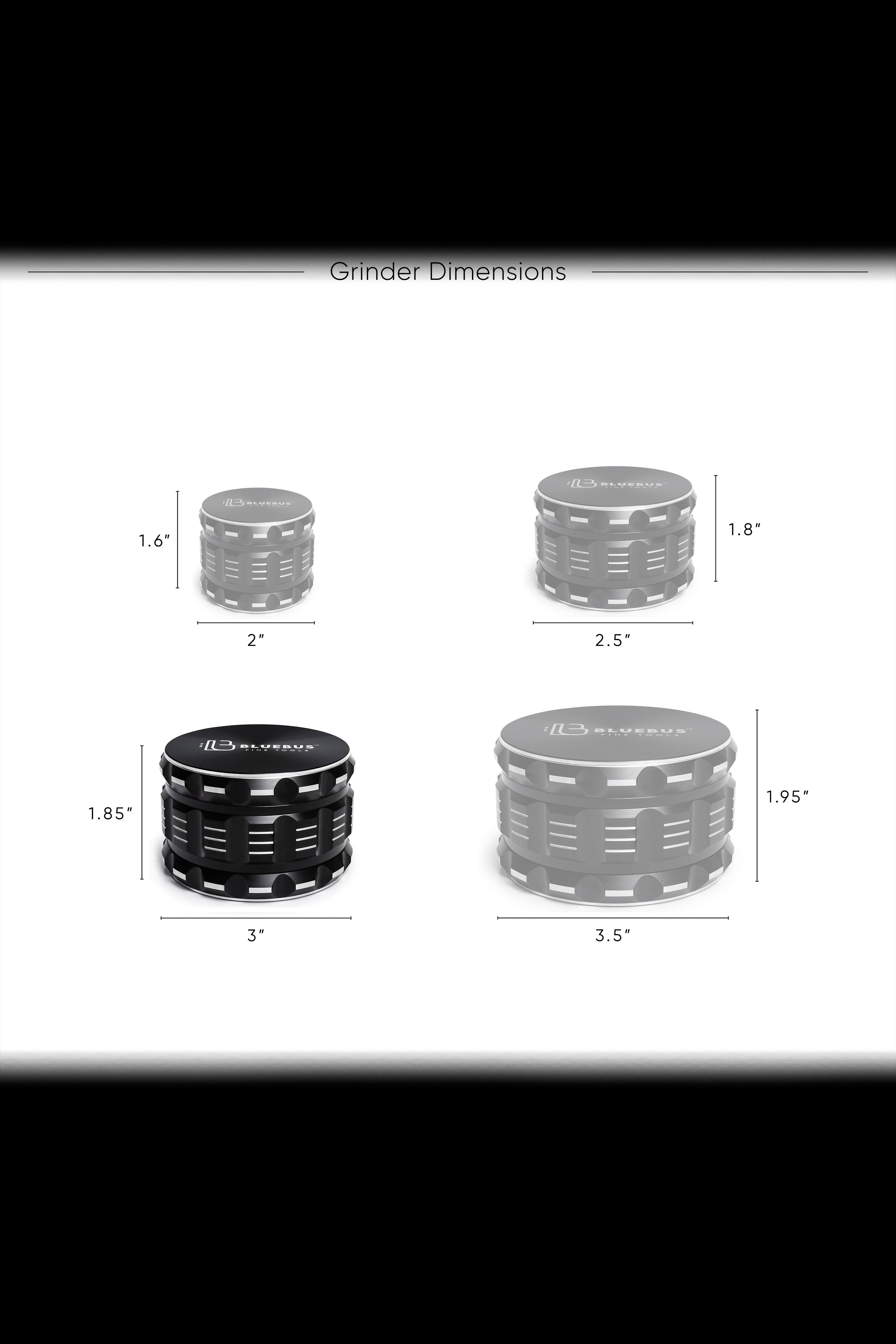 Blue Bus Fine Tools GA Premium Aluminum Herb Grinder