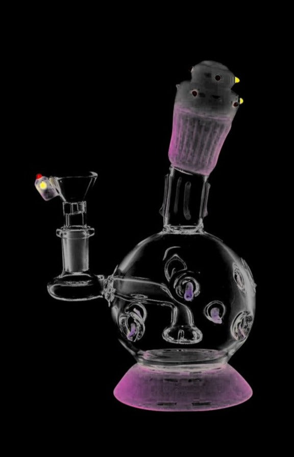 Adorable Cupcake-Themed Water Pipe with Bowl