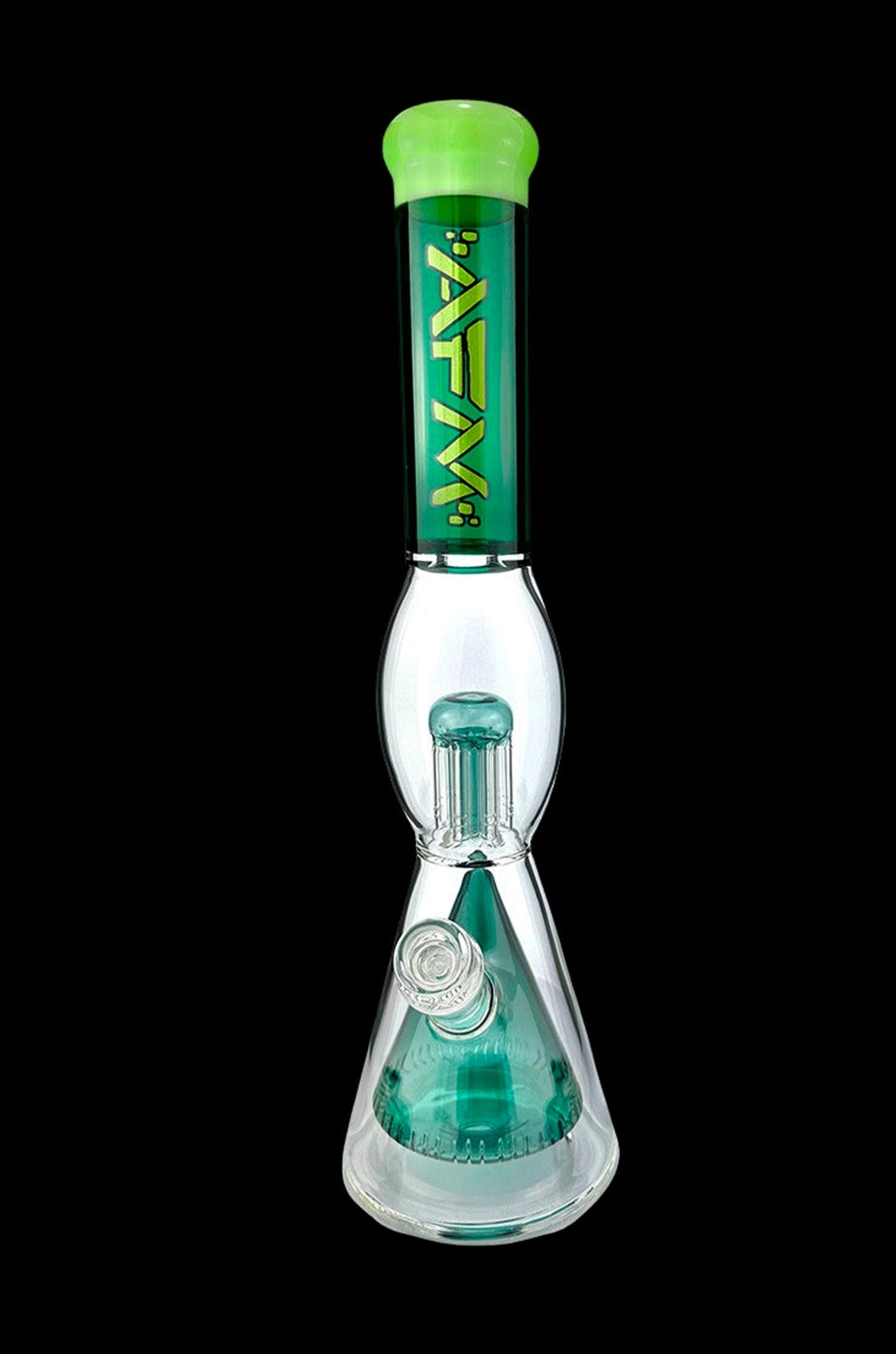 AFM Glass: Stunning UFO Pyramid Perc Glass Beaker Bong