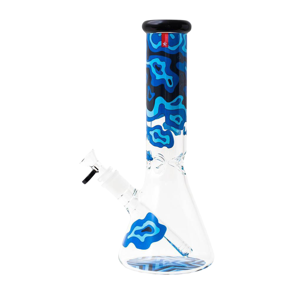 Famous Brandz's Stunning Fabric Designed Glass Beaker Bong