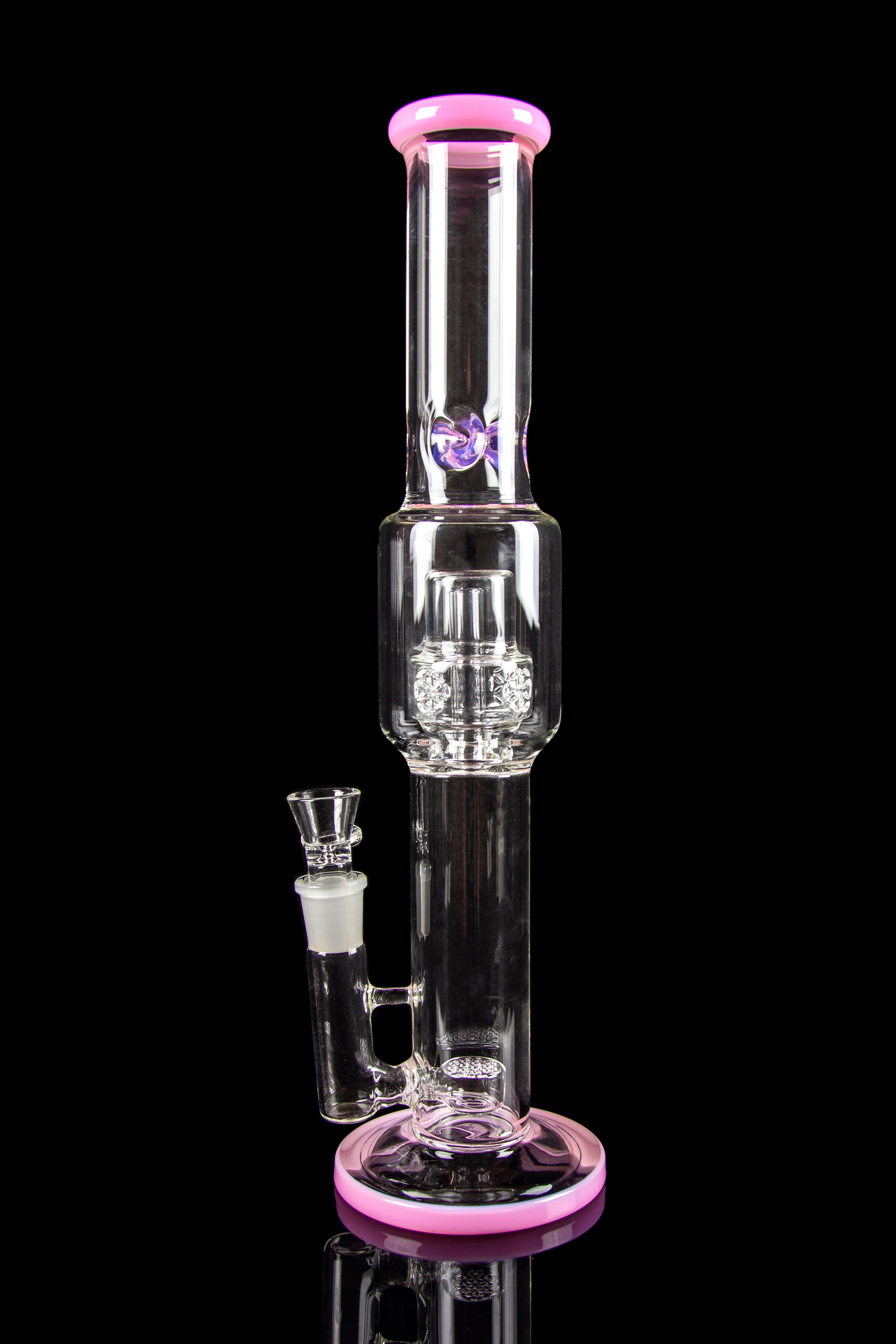 Calibear Tree of Life Straight Tube Water Pipe - A Timeless Smoking Companion