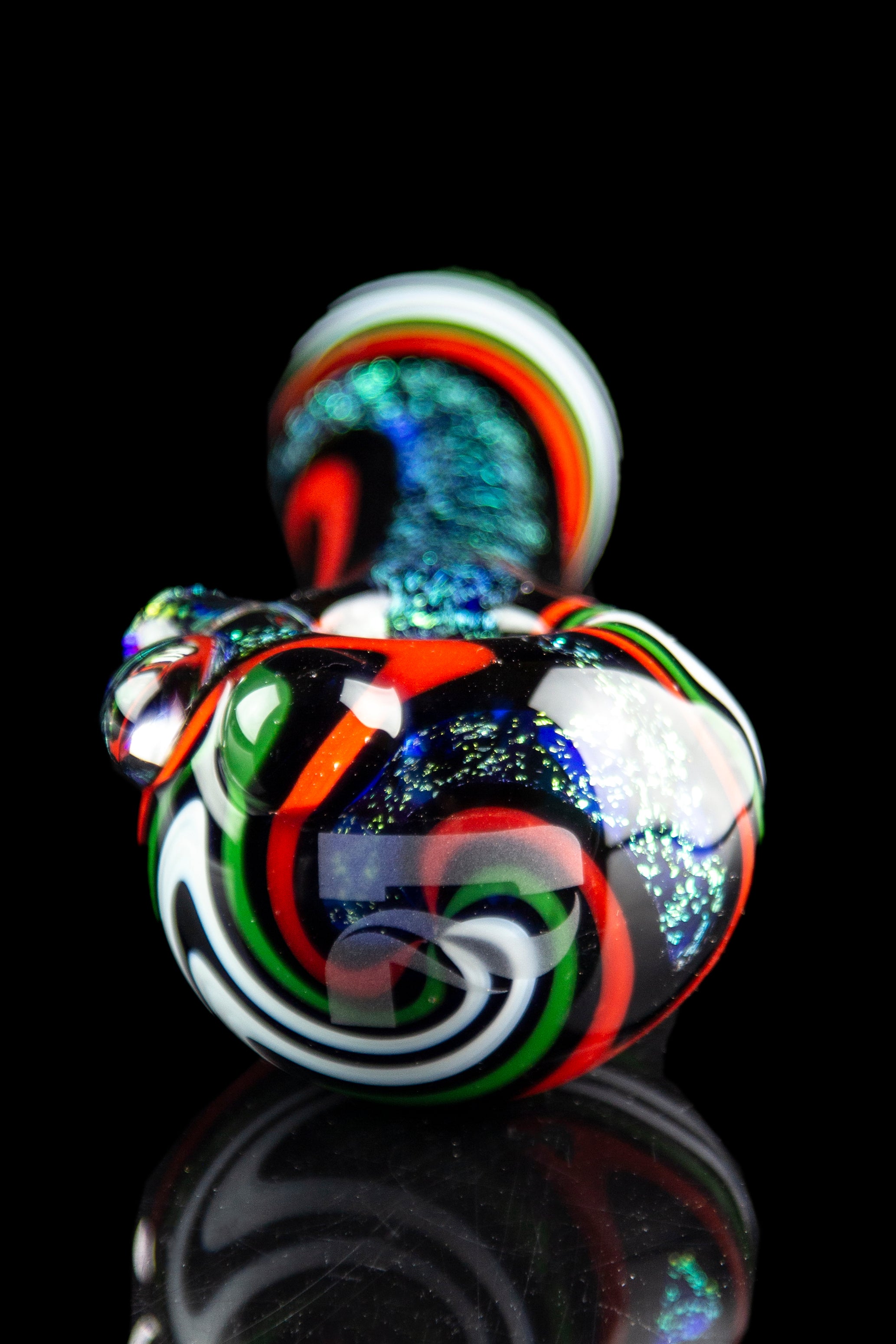 Pulsar Outer Space Dichro Swirl Spoon Pipe - A Cosmic Delight