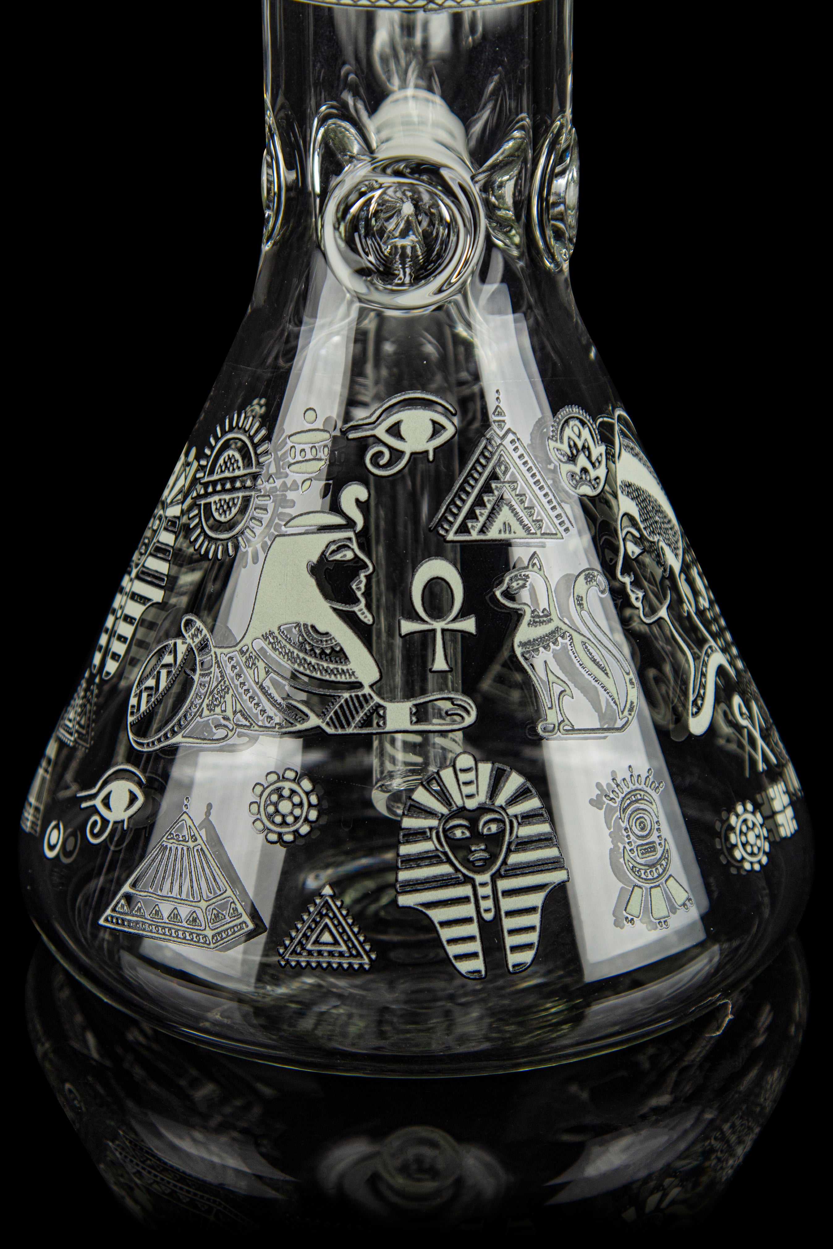 BONGS USA Glowing Egyptian Deities Ice Bong - Light Up Your Nights!