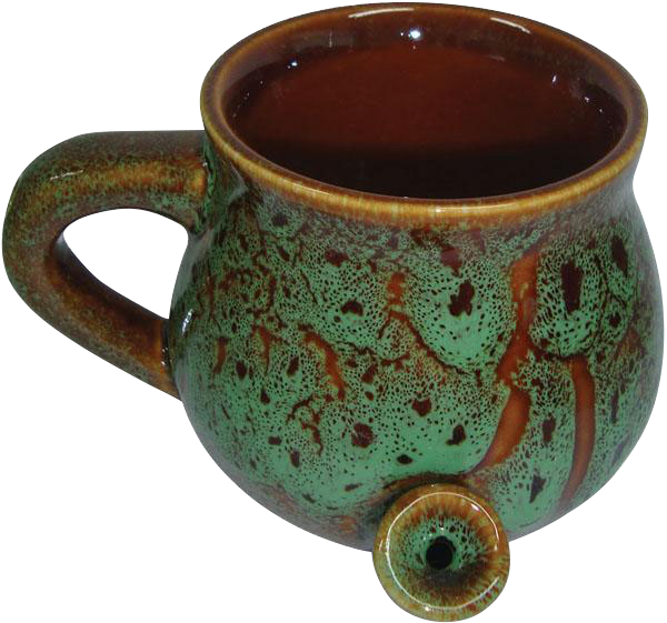 Stylish Ceramic Speckled Glaze Mug Pipe - Your All - in - One Beverage & Smoking Companion
