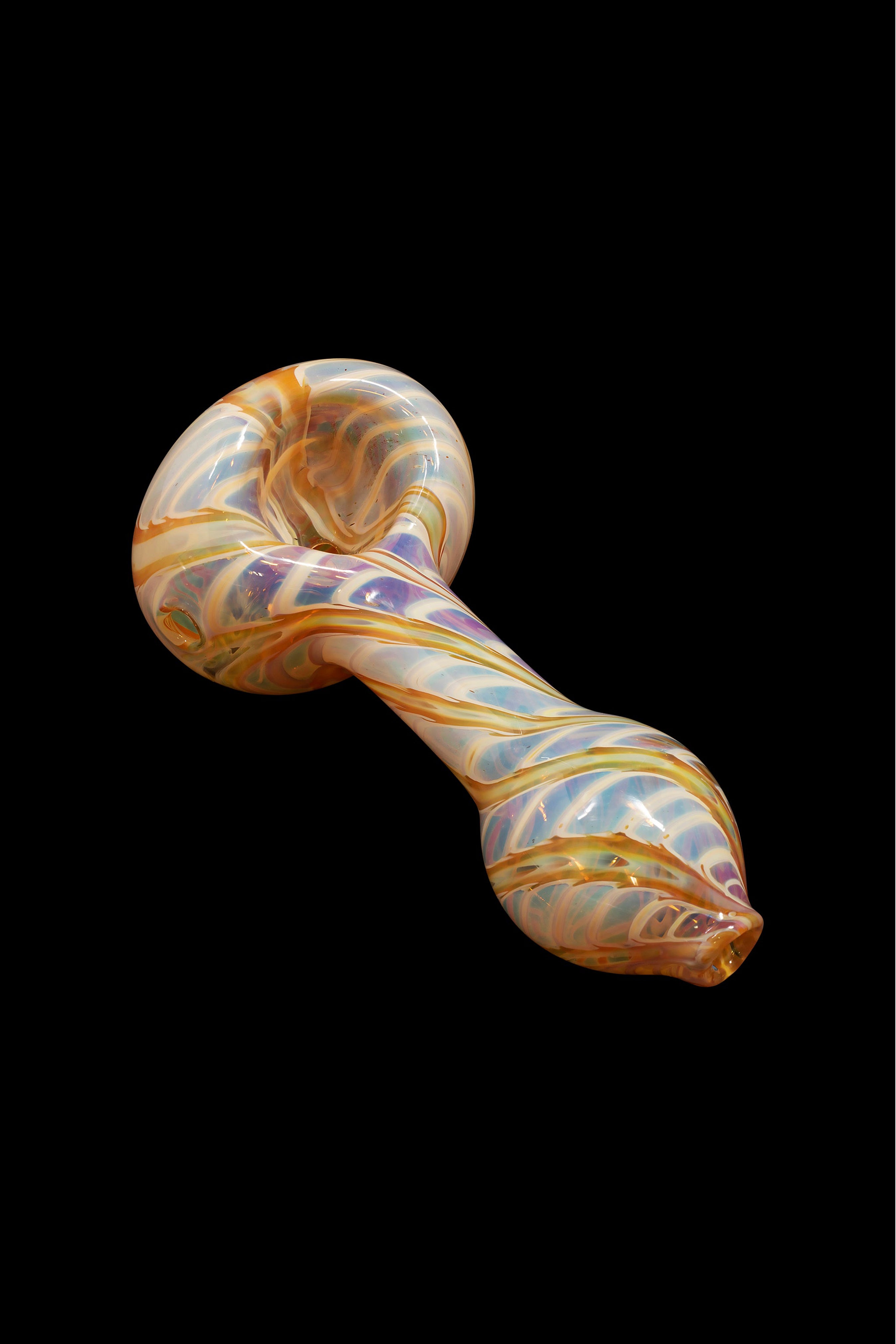 LA Pipes Candy Swirl Magic Glass Spoon Pipe