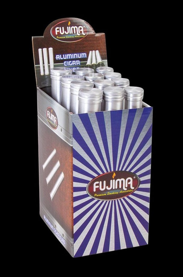 Fujima 12-Pack Aluminum Cigar Tubes - Ideal for Travel