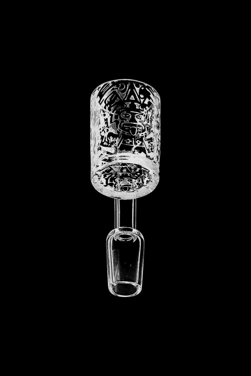 Exquisite Mayan Calendar Etched Quartz Banger