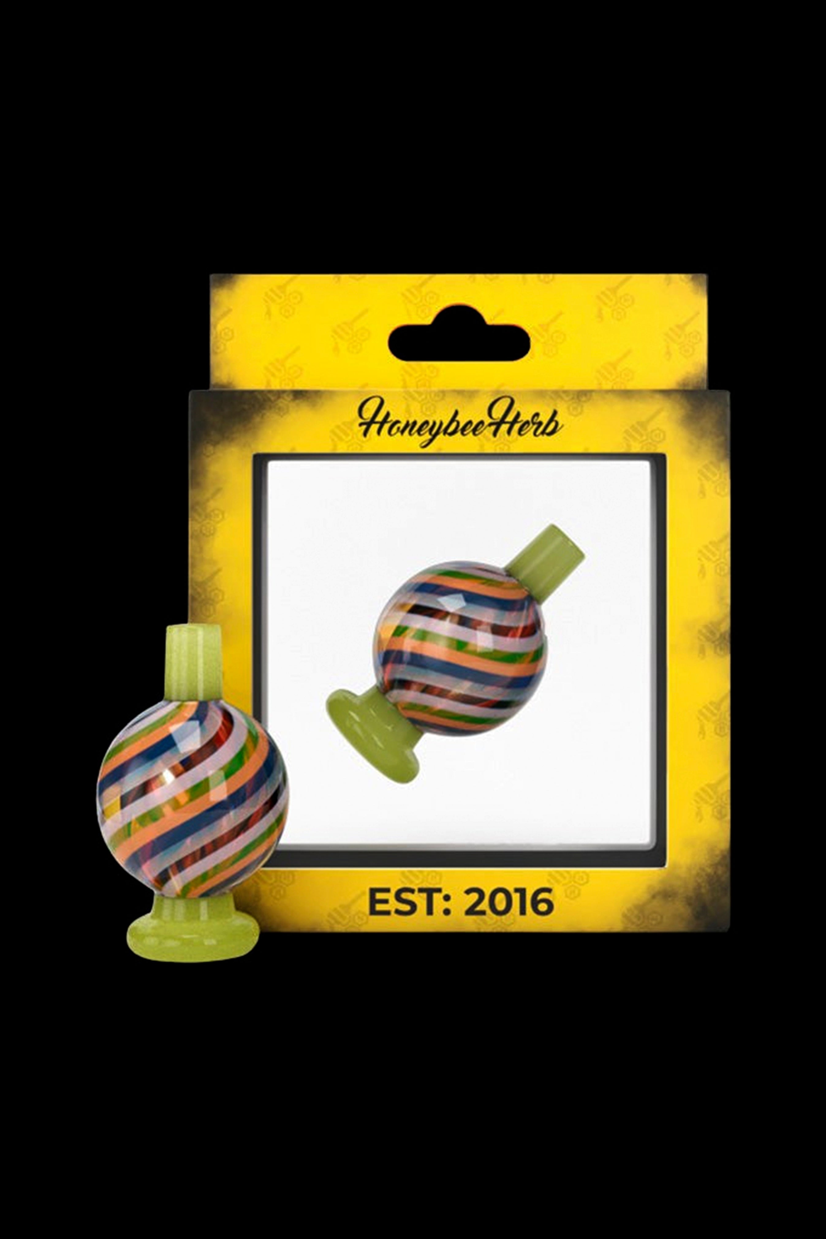 Honeybee Herb Stunning Kaleidoscope Bubble Carb Cap - Elevate Your Dabbing!