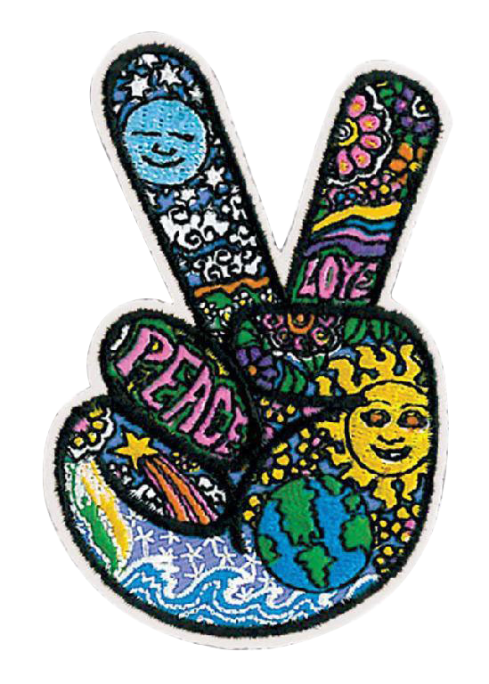 Dan Morris's Peace Fingers Embroidered Patch - A Symbol of Peace!