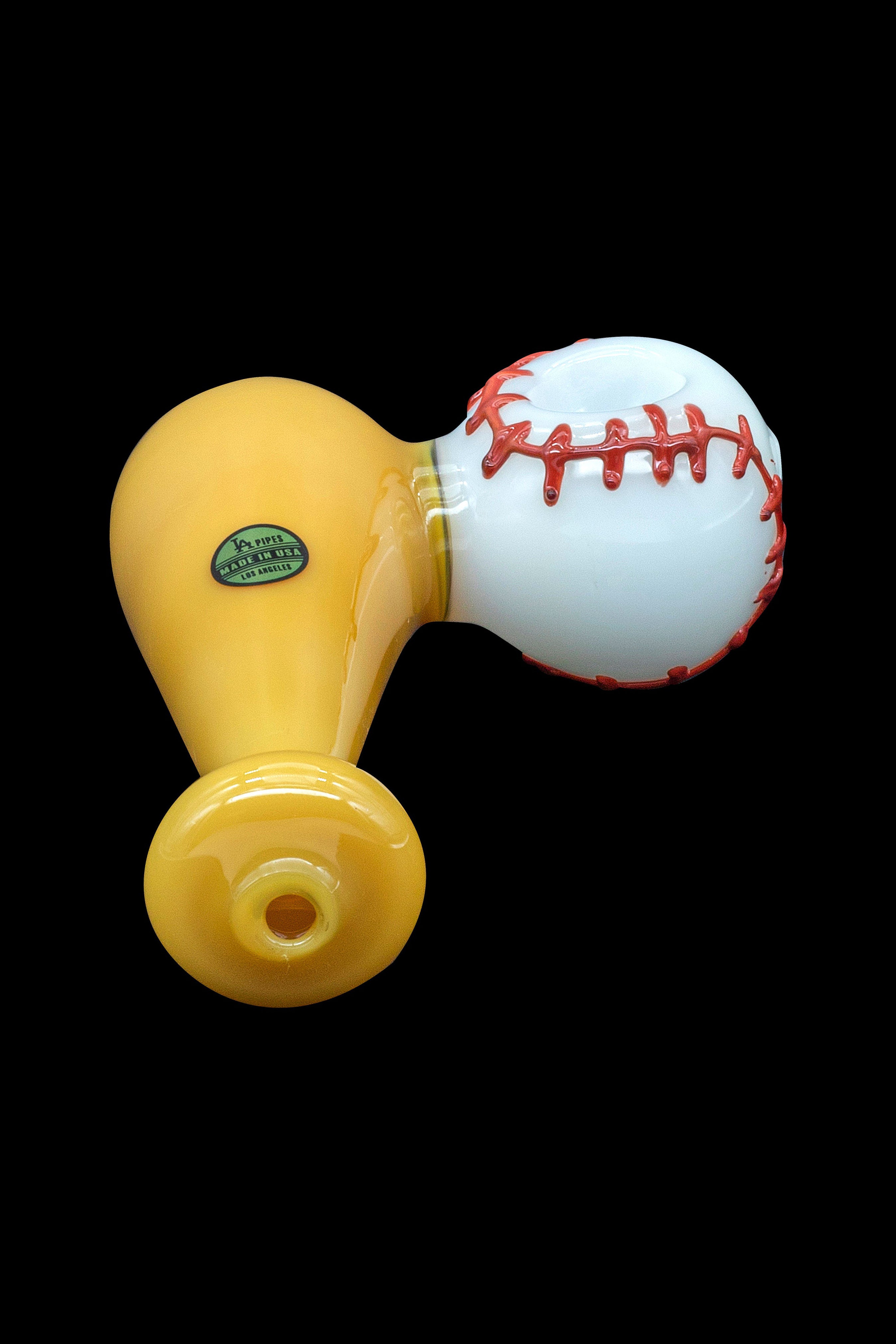 LA Pipes 420 Stretch Bat & Baseball Glass Pipe - A Must - Have for Cannabis Enthusiasts!