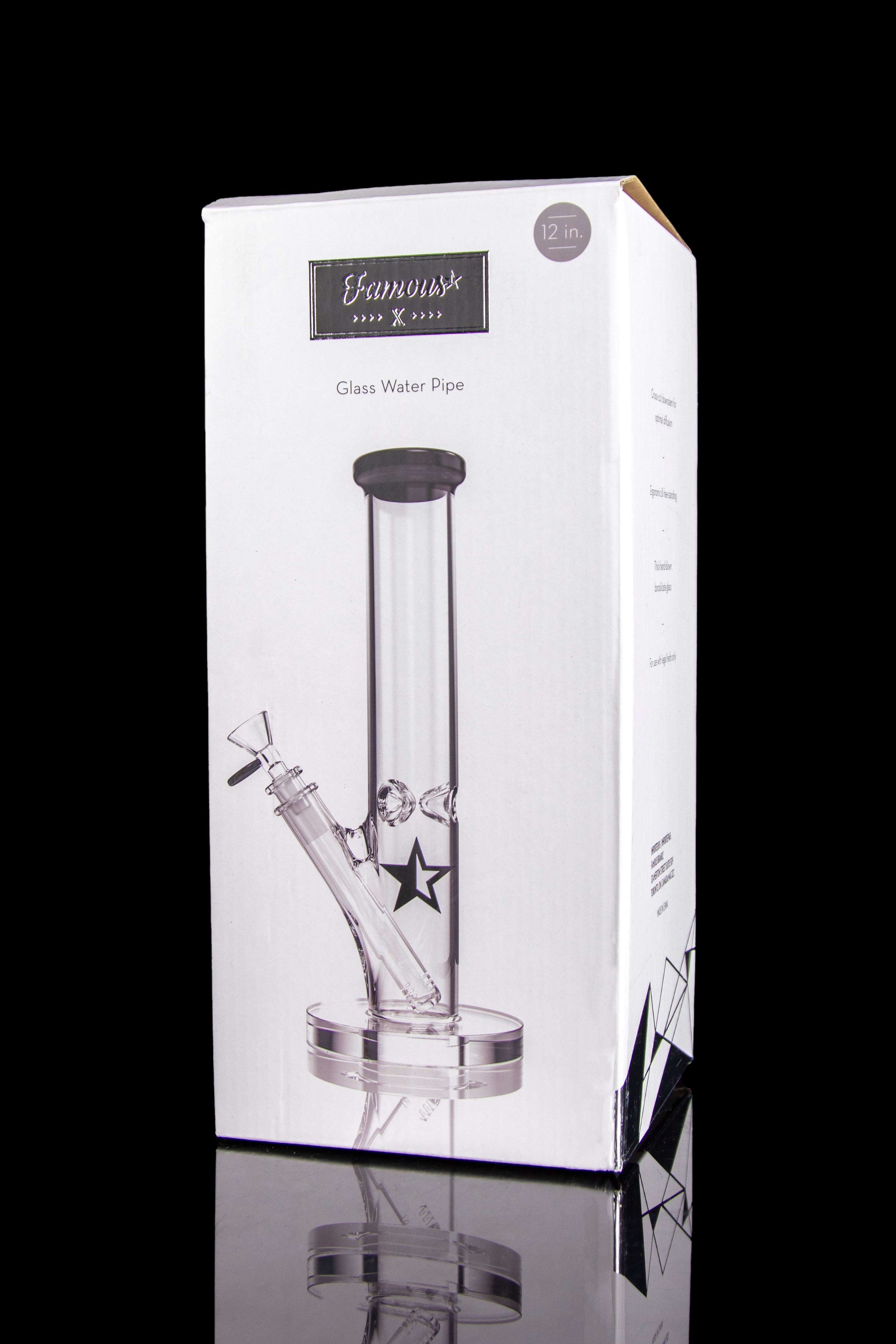 Famous X Premium Straight Tube Ice Bong