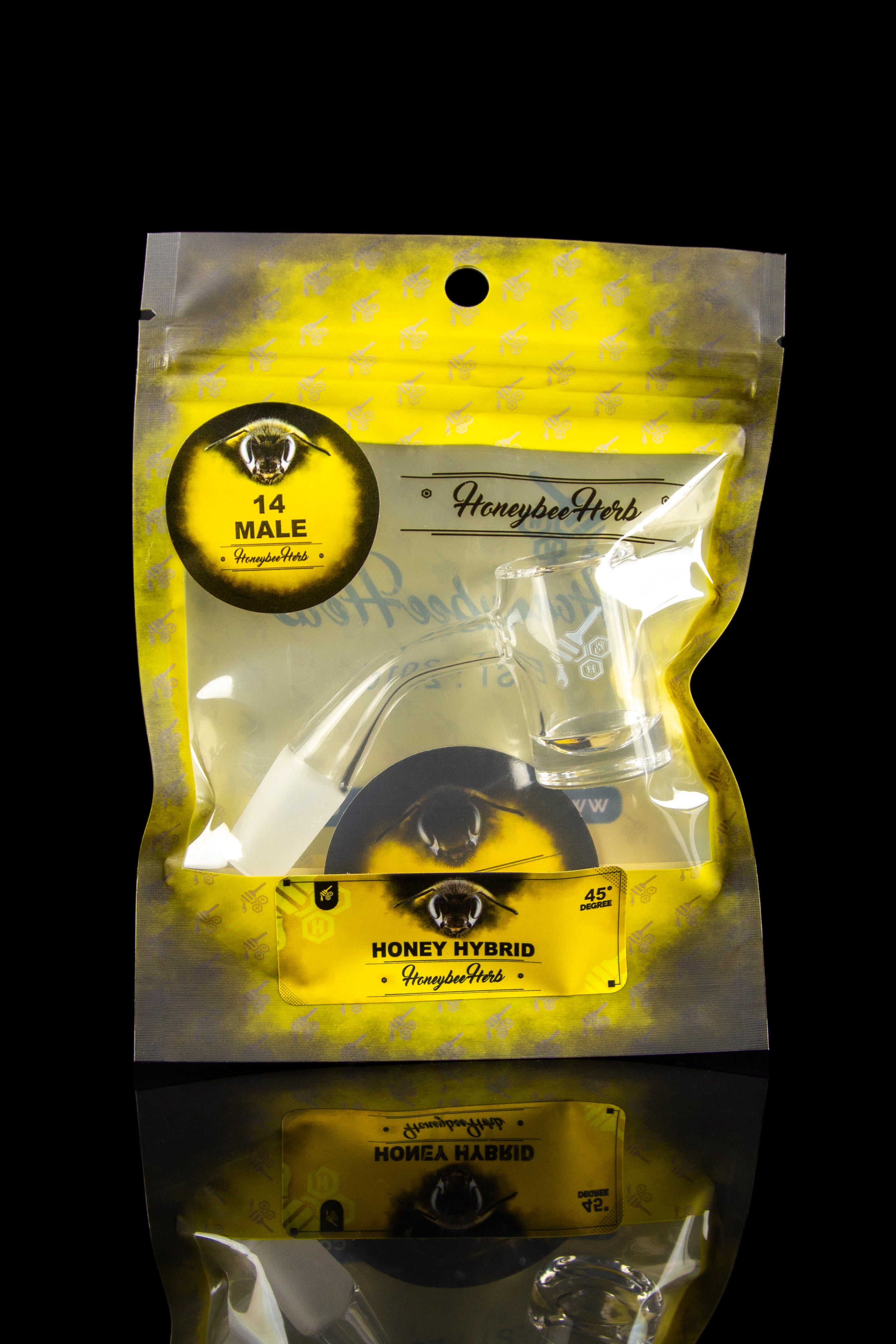 Honeybee Herb Honey Hybrid Quartz Banger - Stunning Yellow Lion Edition