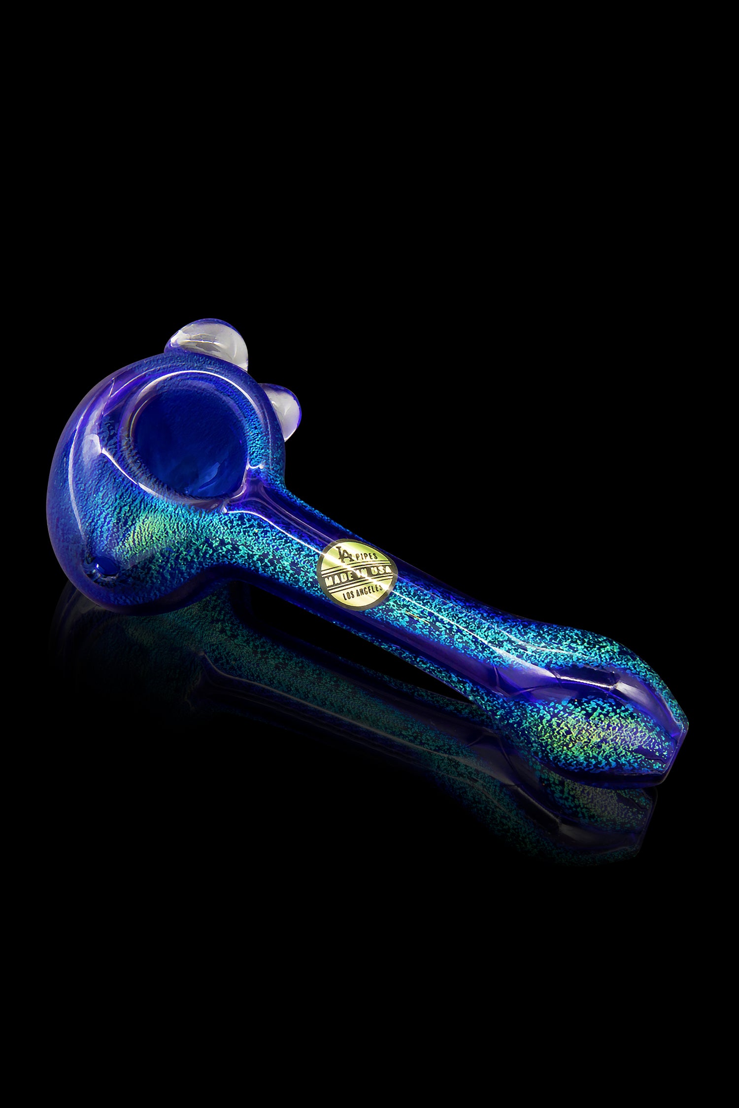 LA Pipes Blue Dream Solid Blue Dichro Spoon - A Smoking Marvel