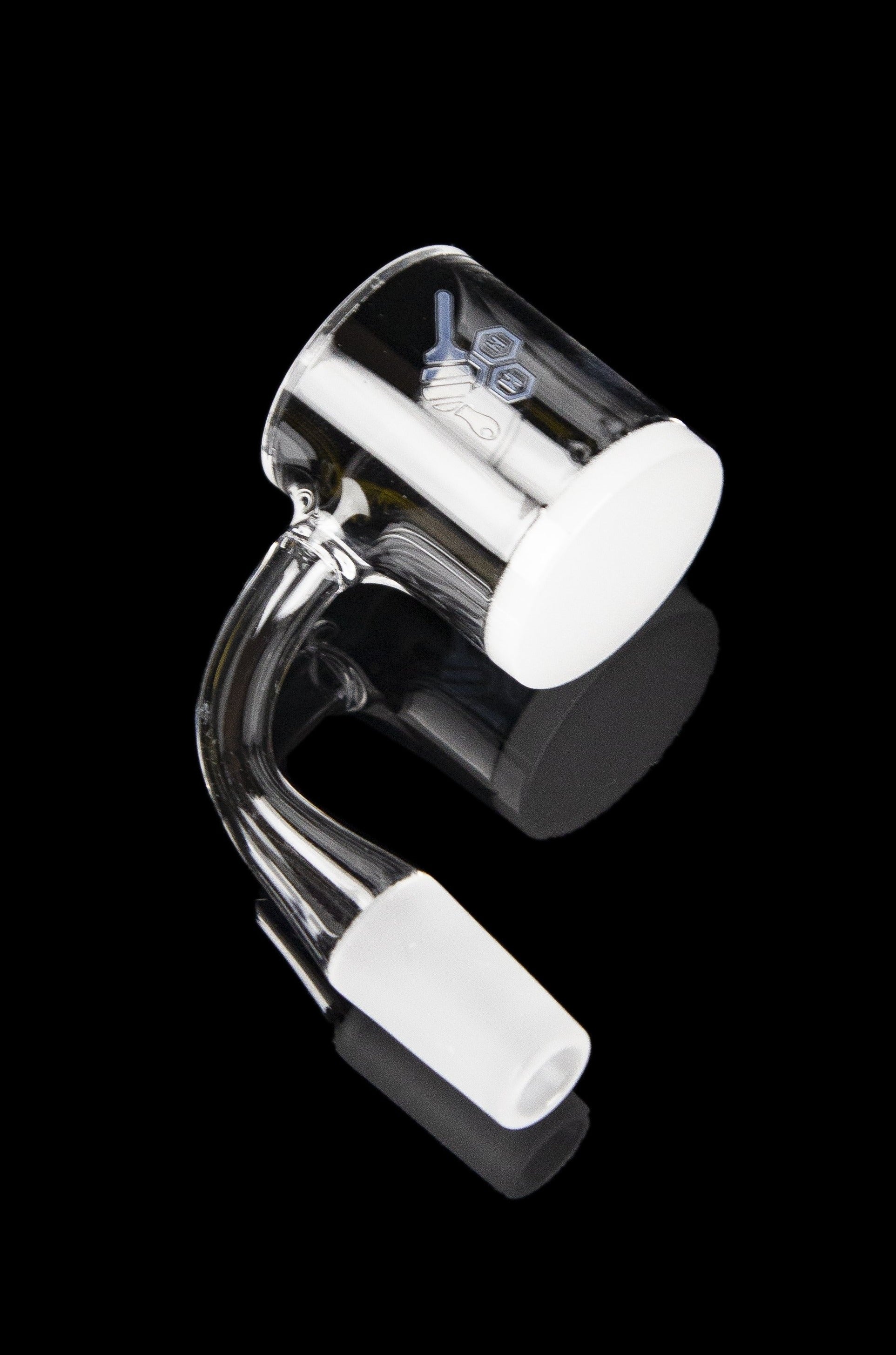 Honeybee Herb Honey & Milk XL Bevel Quartz Banger - Yellow Line: Supersized Dabbing Delight