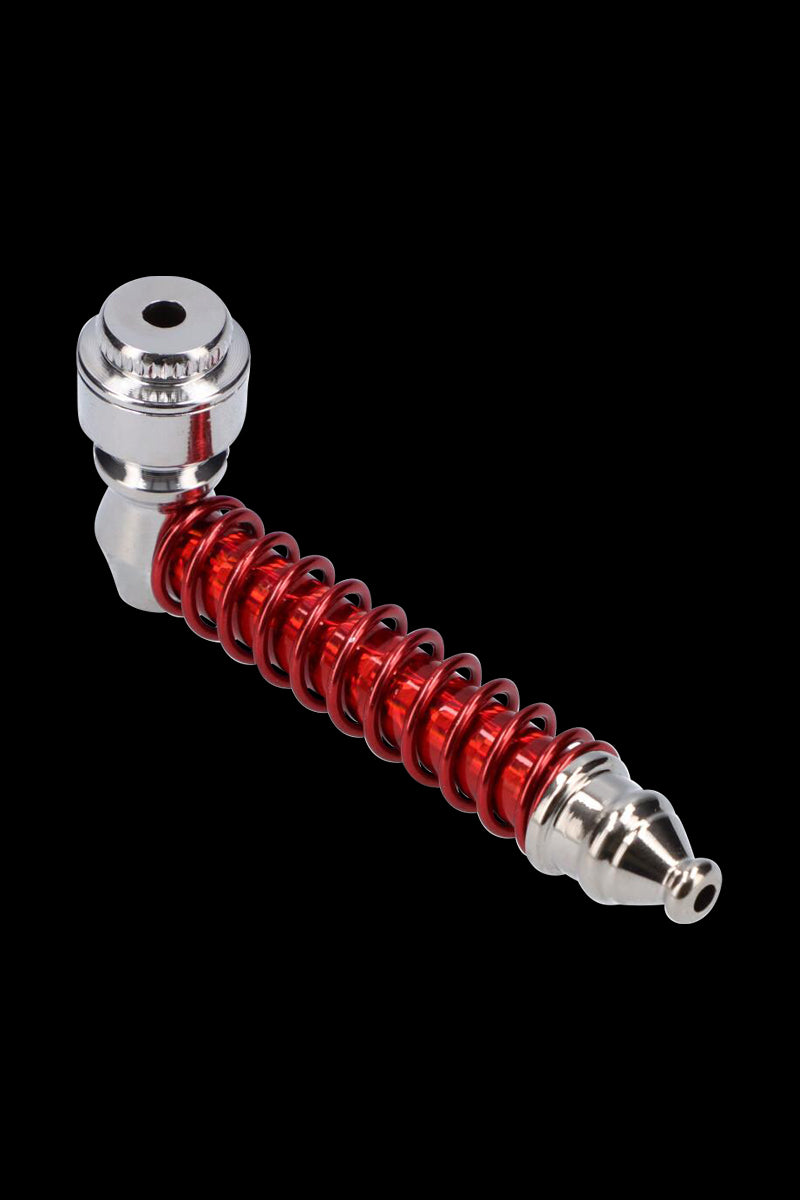 Indestructible Colored Spiral Metal Hand Pipe