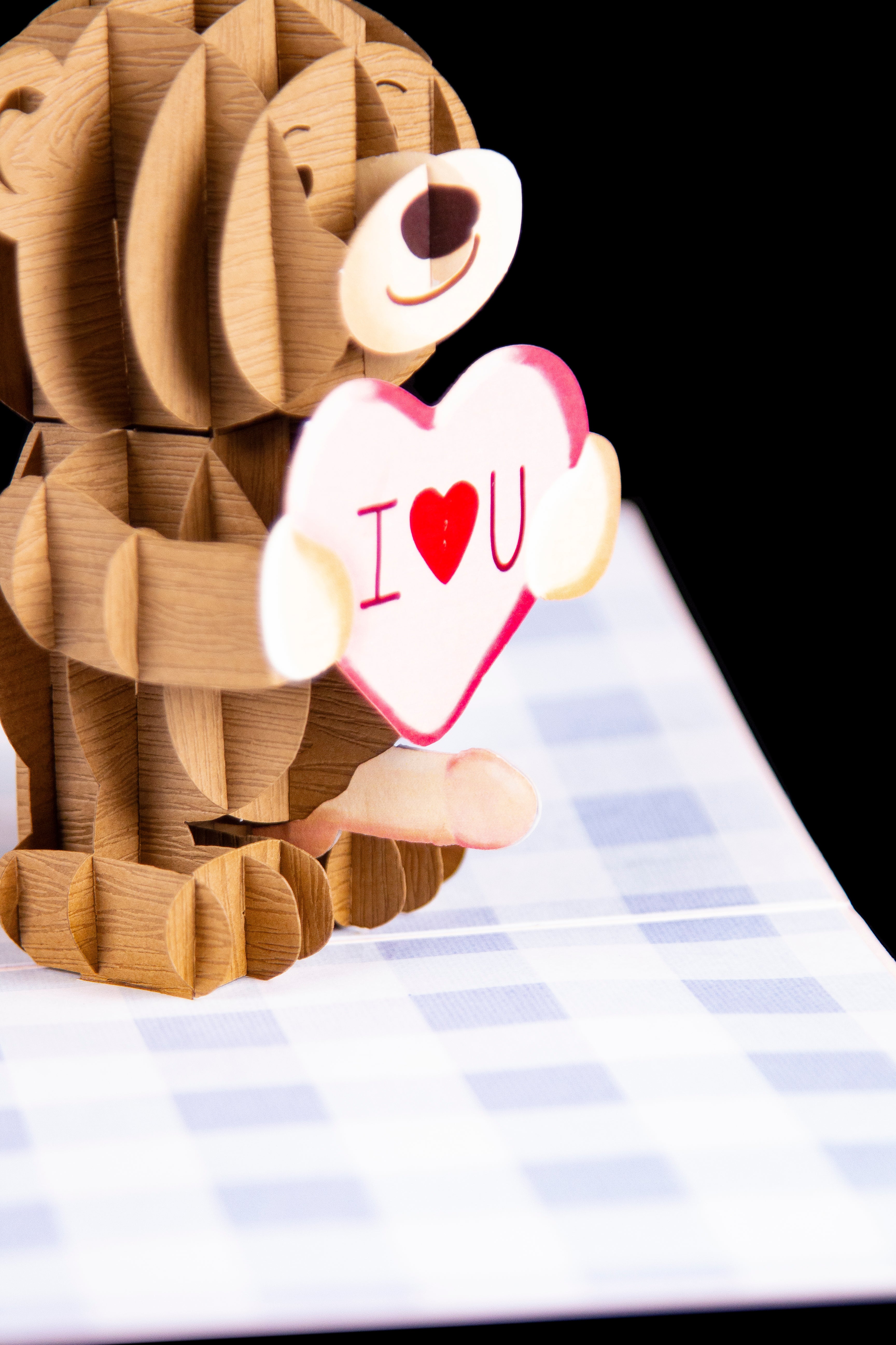 Naughty Bad Bear NSFW Pop - Up Greeting Card by Dirty Pop