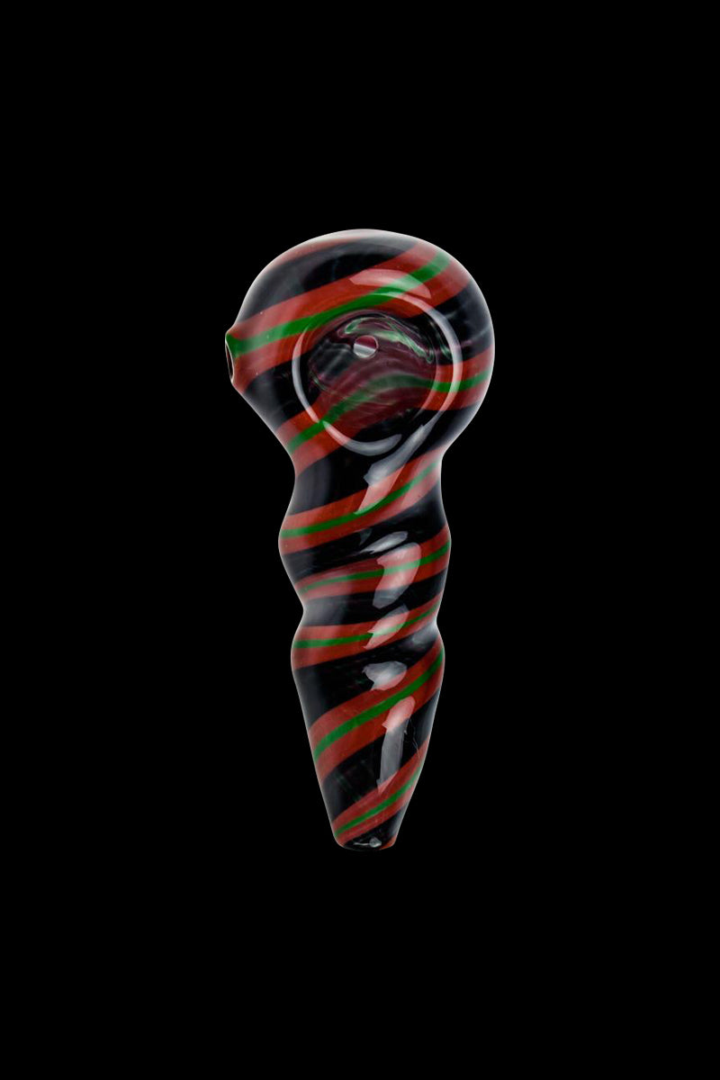 G-Spot Rasta Stripes Glass Spoon Pipe - A Colorful Collector's Dream