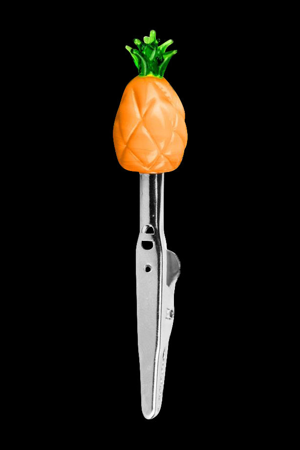 Awesome 4-Pack Pineapple Glass Memo Clips for Smokers