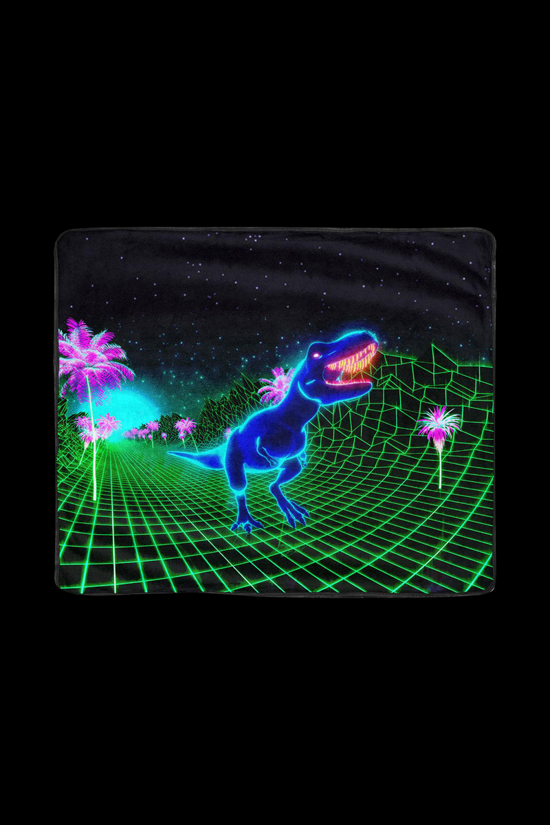 Pulsar Fleece Throw Blanket - '80s T-Rex: A Nostalgic Delight!