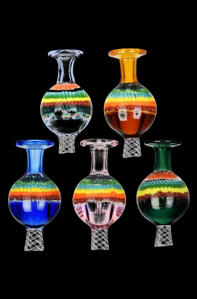 Dot Rainbow Multi - Directional Ball Carb Cap: A Colorful Vaping Essential