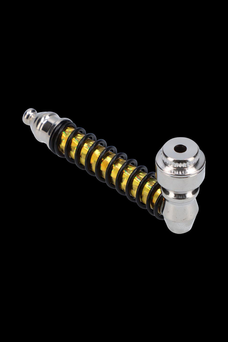Indestructible Colored Spiral Metal Hand Pipe