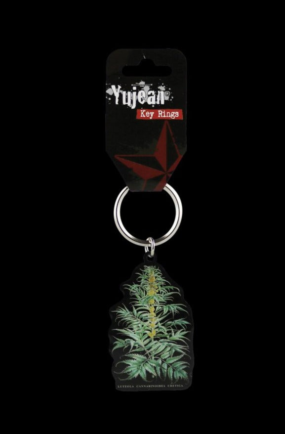 Enchanting Cabinet of Curiosities Cannabis Plant Keyring