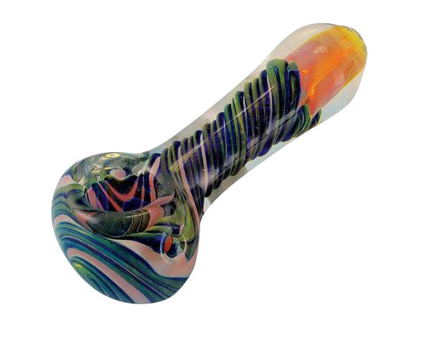 Stunning Multicolor Twisted Glass Pipe