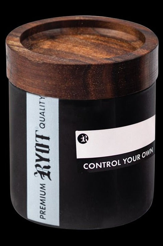 Stylish Black Glass Storage Jar