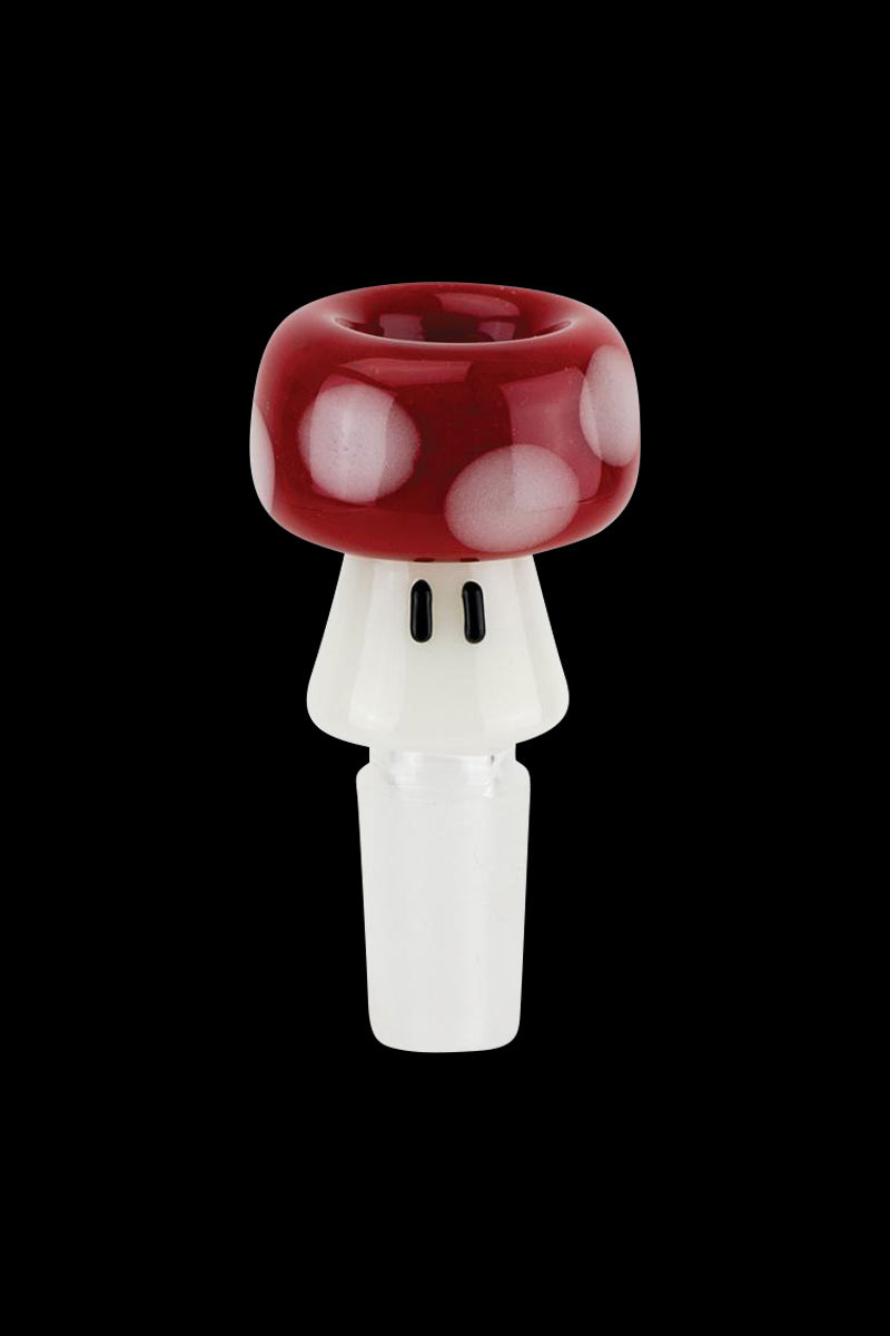Empire Glassworks Red Mushroom Glow-in-the-Dark Bowl Piece