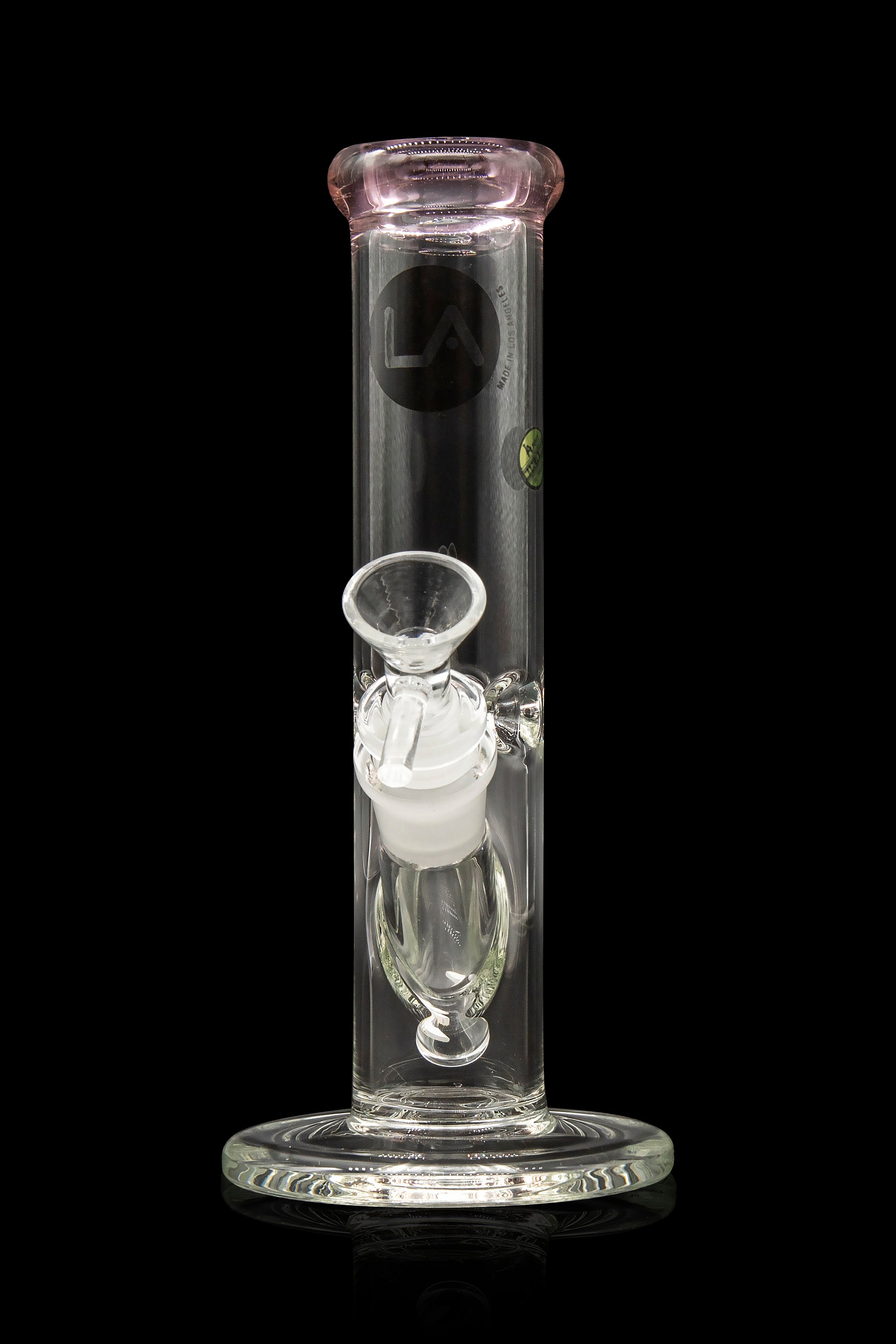 LA Pipes Borosilicate Glass Straight Tube Bong - A Timeless Classic