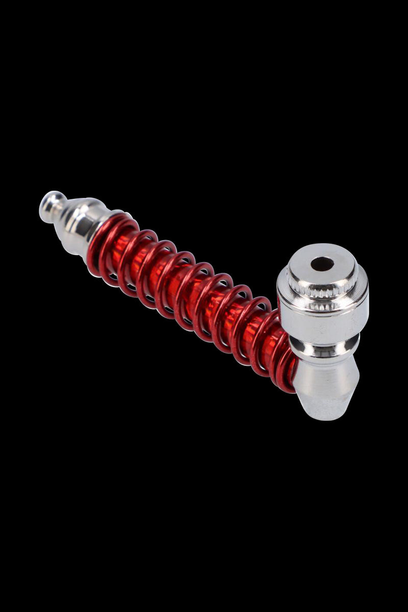 Indestructible Colored Spiral Metal Hand Pipe
