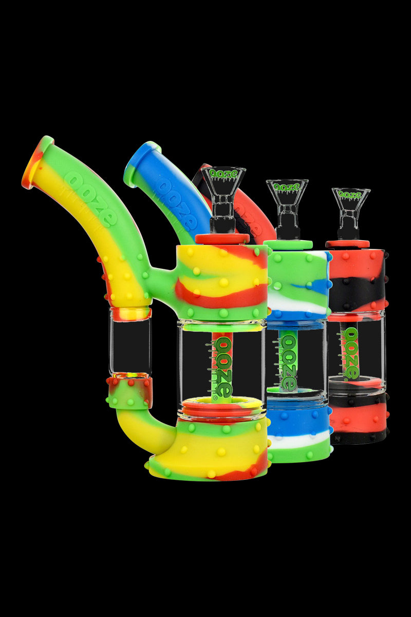 Ooze Stack Premium Silicone Water Pipe - Versatile Smoking Essential
