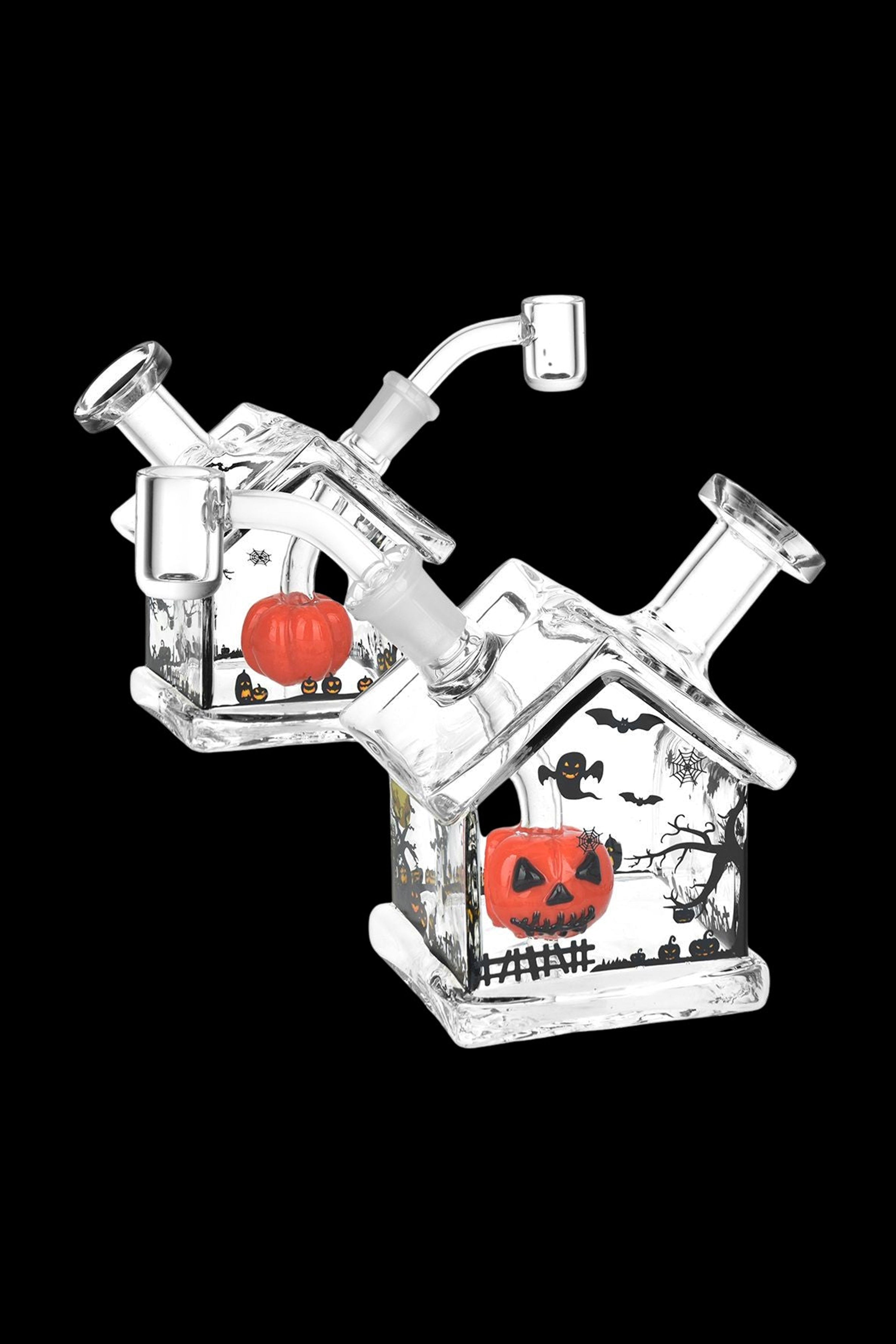 Enchanting Halloween Haunted House Glass Dab Rig