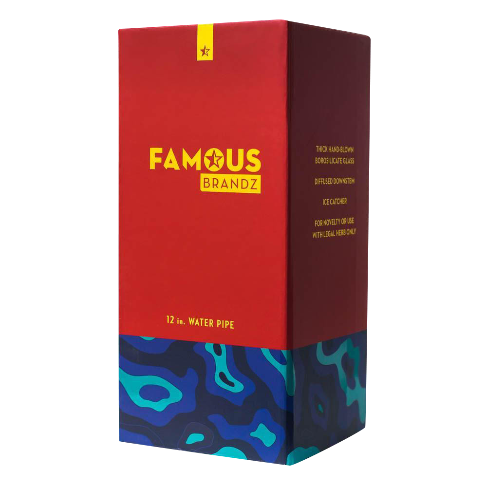 Famous Brandz's Stunning Fabric Designed Glass Beaker Bong