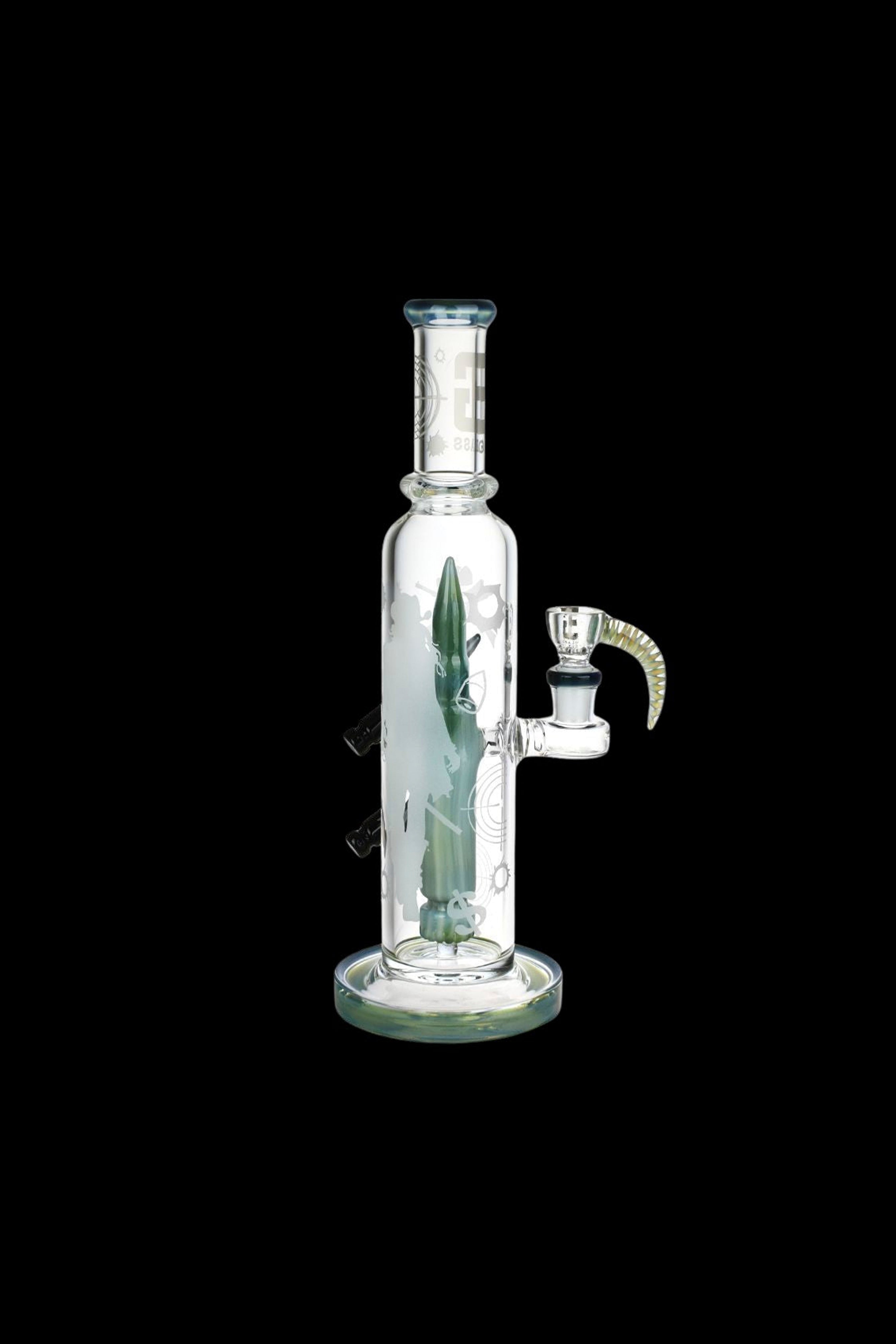 EG Glass Dual Bullet Tube Glass Water Pipe - A Gun - Themed Marvel