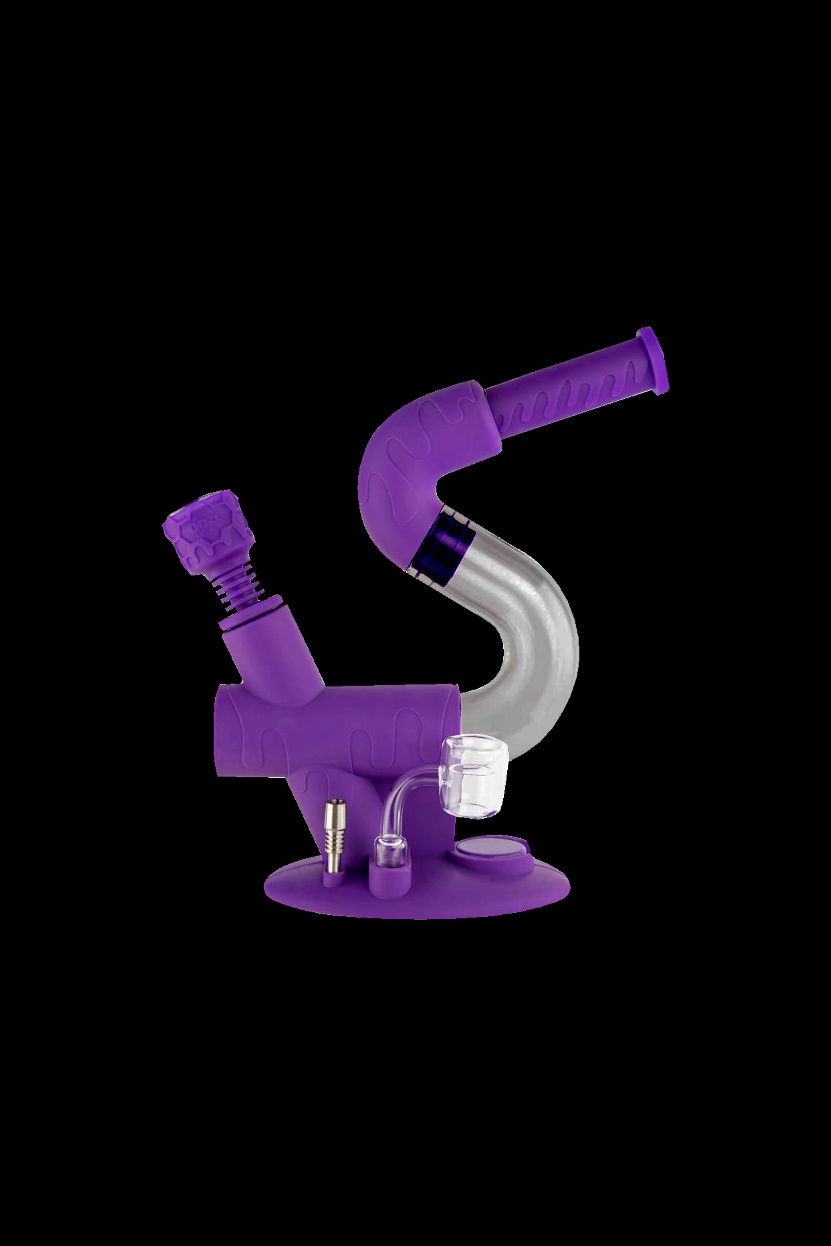 Ooze Swerve 4-in-1 Hybrid Silicone and Glass Water Pipe - The Ultimate Smoking Companion