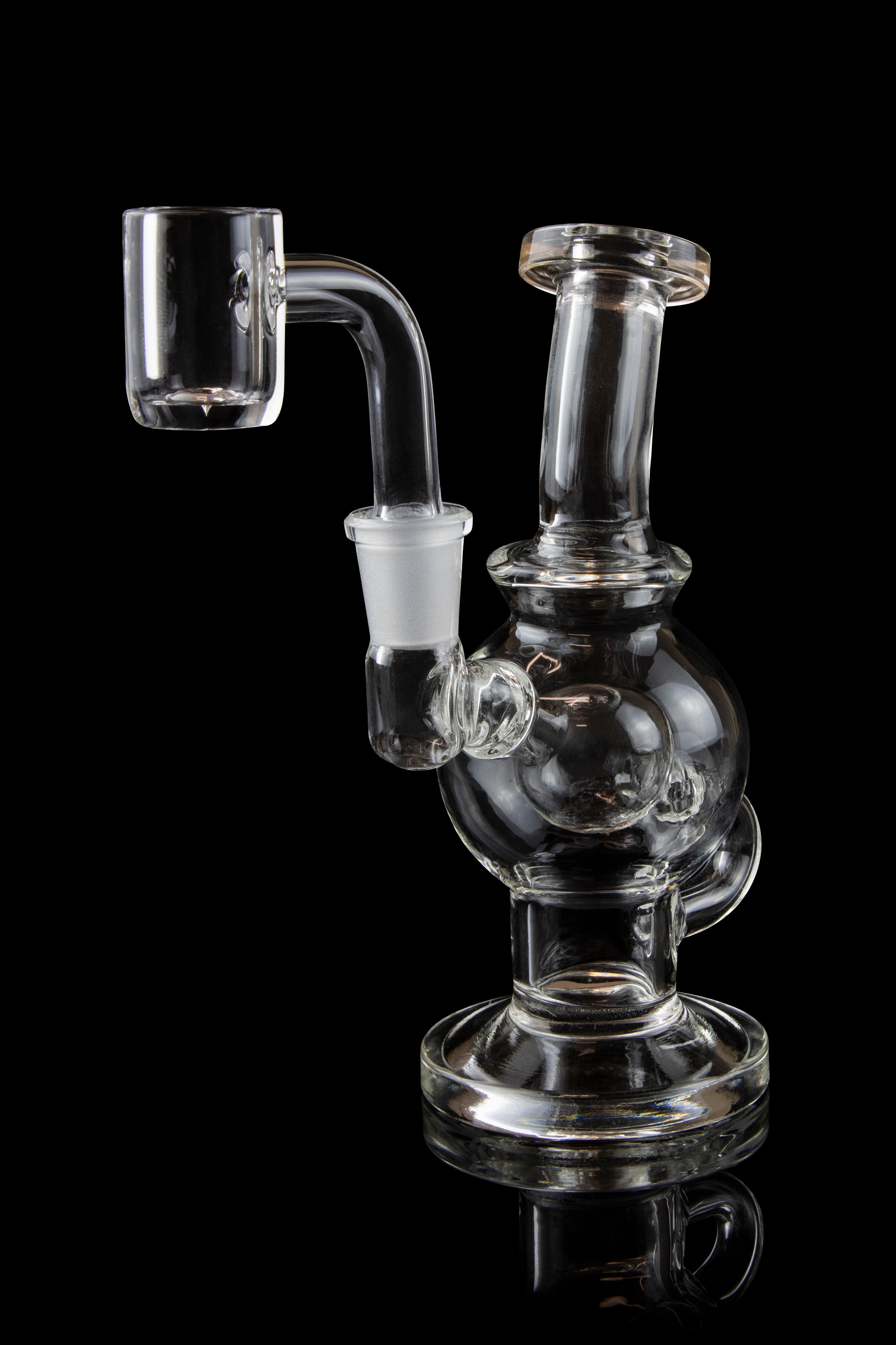 Travel-Friendly Mini Clear Bent Neck Dab Rig